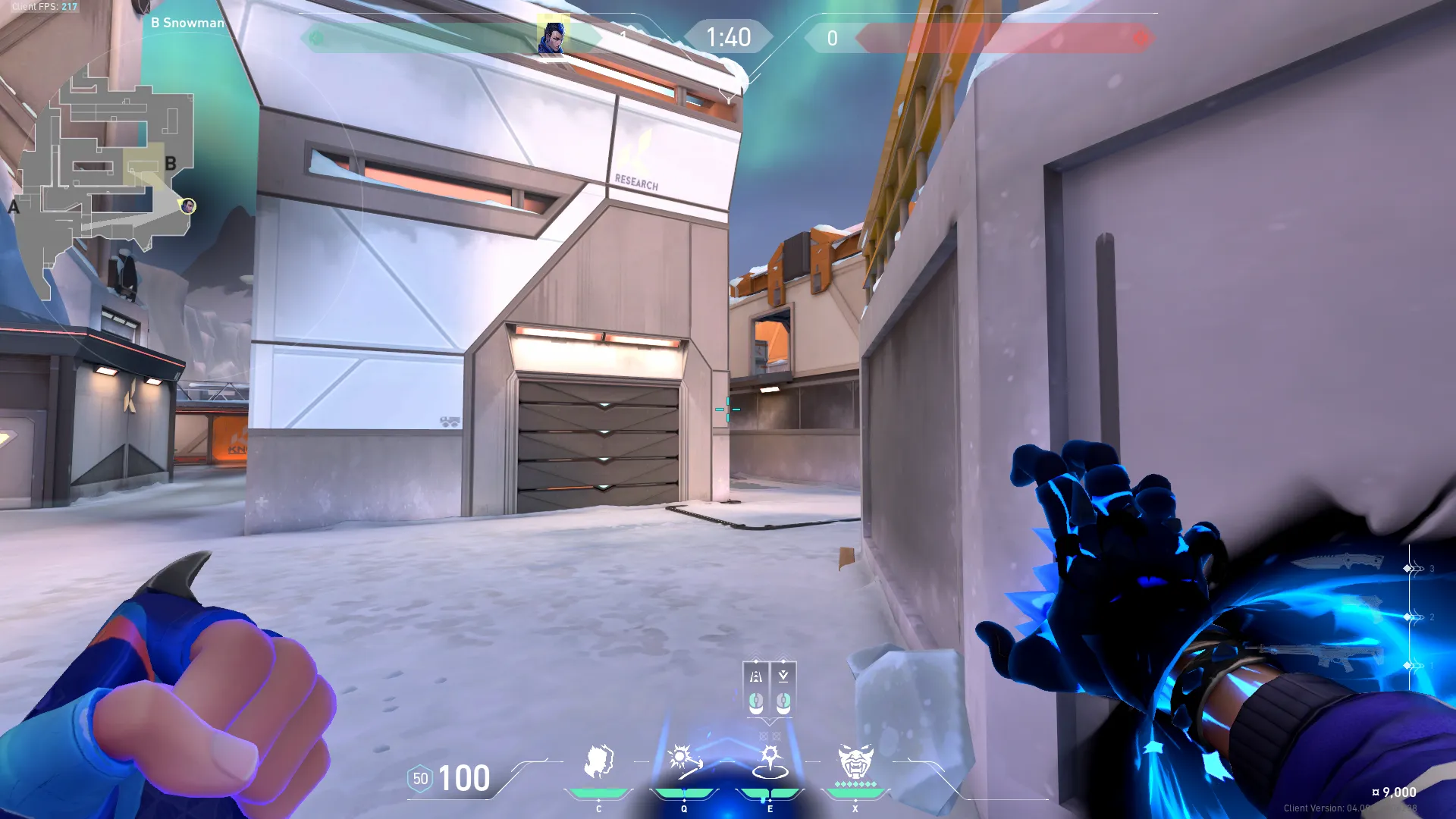 Yoru Gatecrash on Icebox Defense Site B — step 2 of 3: Aim — line up the shot