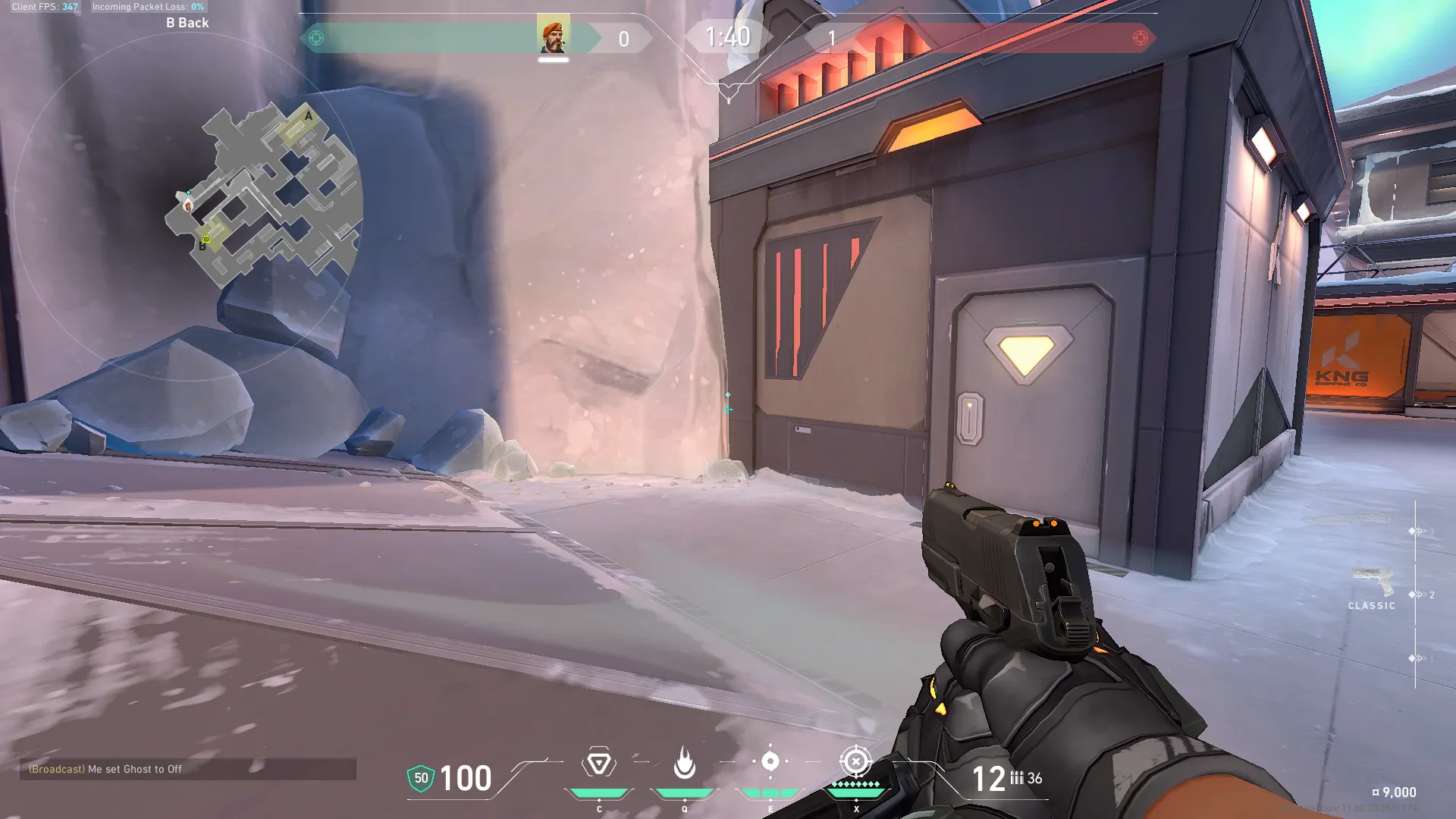 Brimstone Incendiary on Icebox Attack Site B — step 1 of 3: Position — where to stand