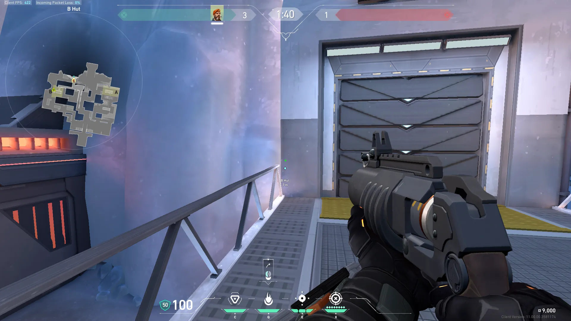 Brimstone Incendiary on Icebox Attack Site B — step 1 of 3: Position — where to stand
