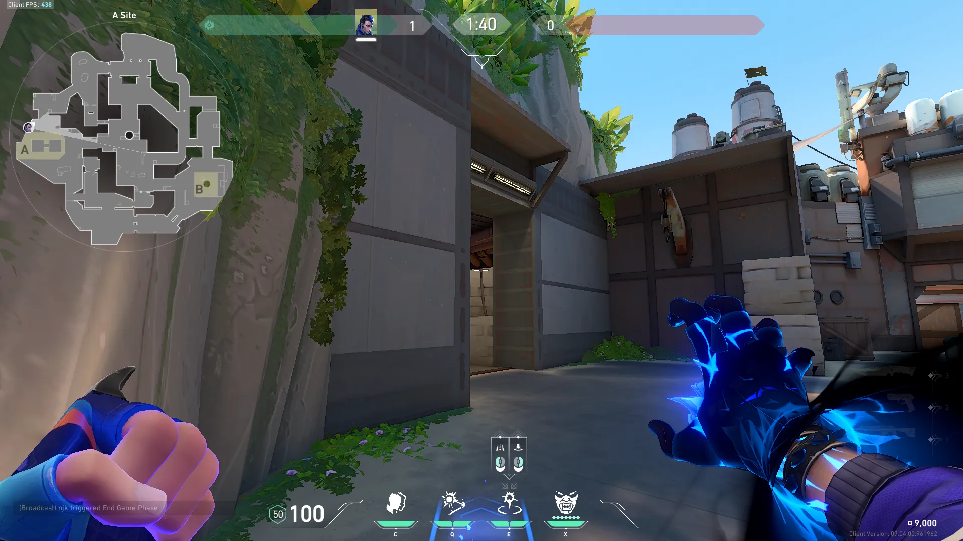 Yoru Gatecrash on Breeze Defense Site A — step 2 of 3: Aim — line up the shot