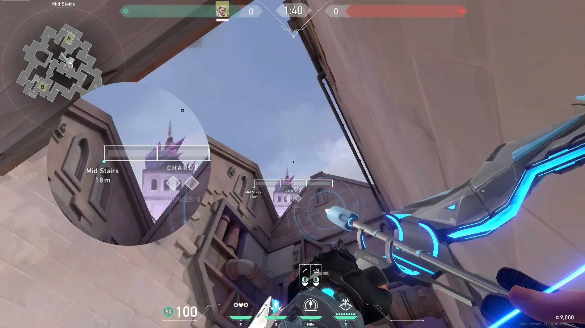 Sova Recon Bolt on Corrode Attack Site A — step 4 of 5: Aim — line up the shot