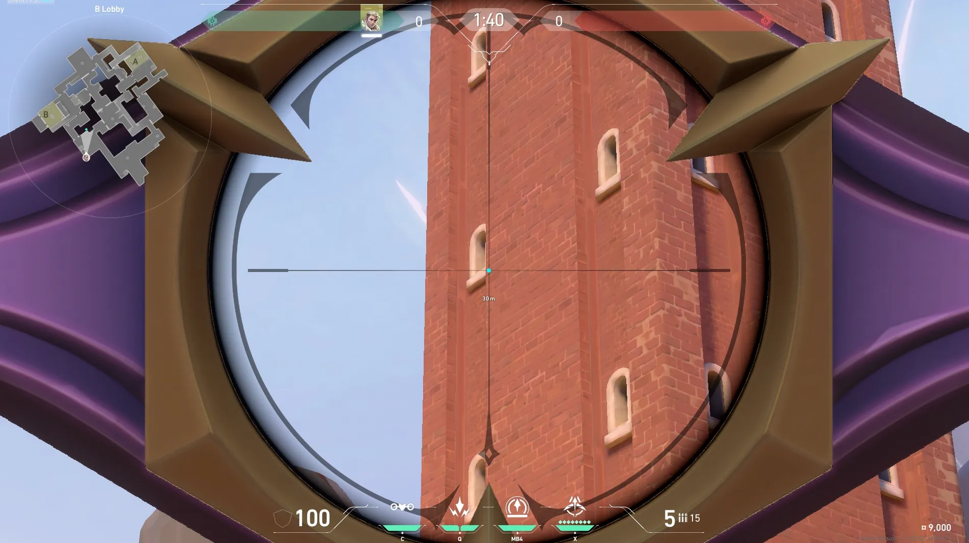Sova Recon Bolt on Ascent Attack Mid — step 3 of 5: Aim — line up the shot