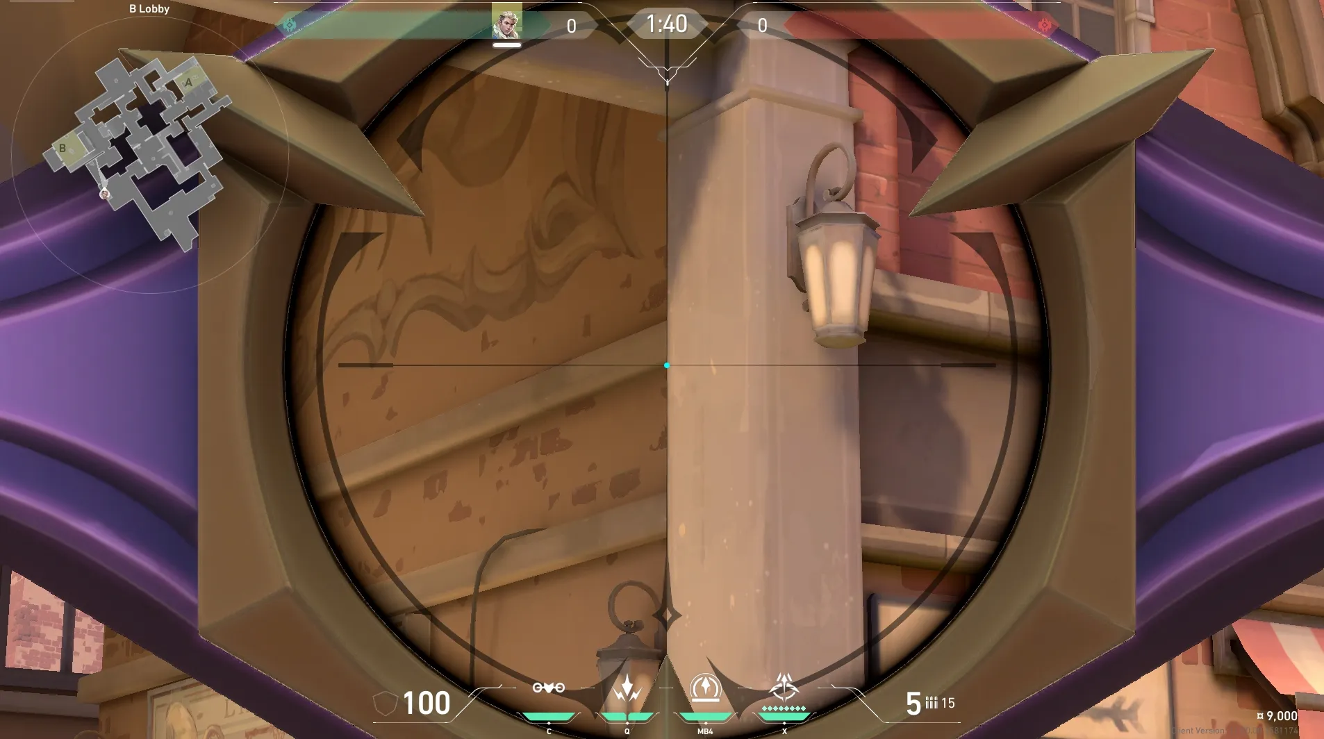 Sova Recon Bolt on Ascent Attack Mid — step 3 of 5: Aim — line up the shot