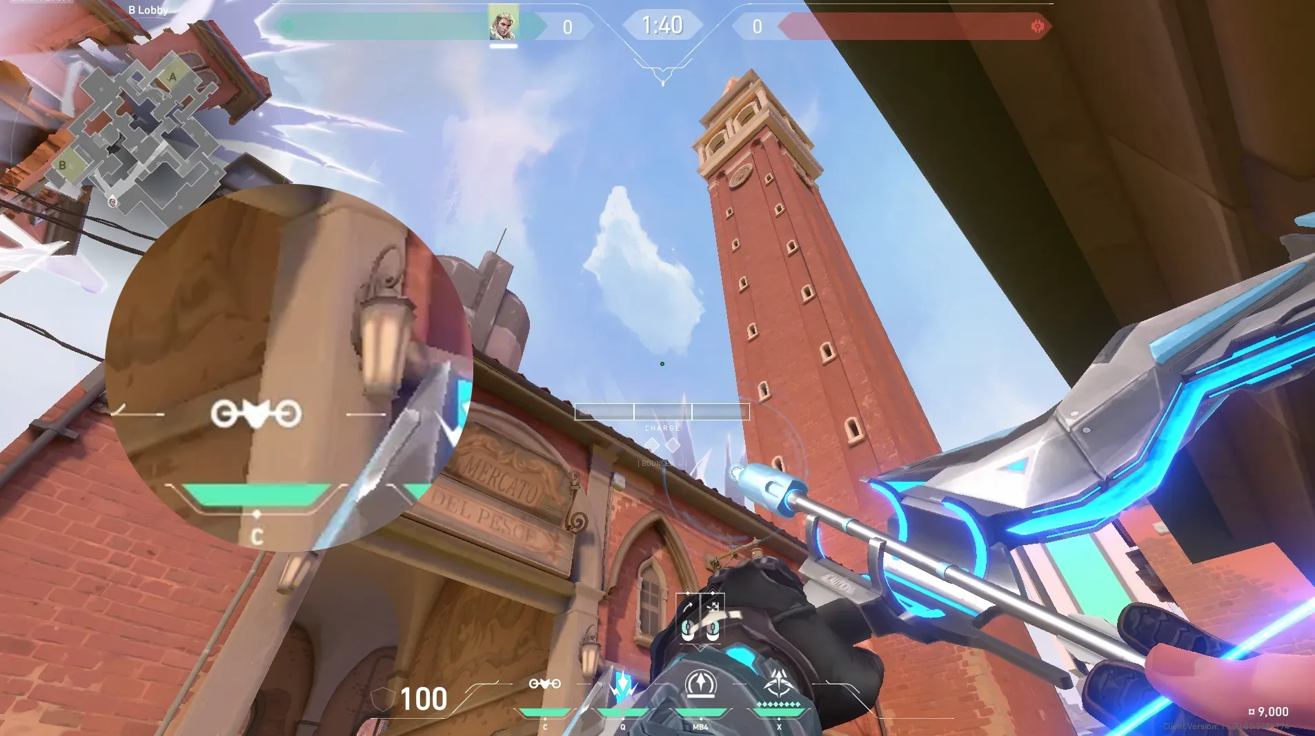 Sova Recon Bolt on Ascent Attack Mid — step 4 of 5: Aim — line up the shot