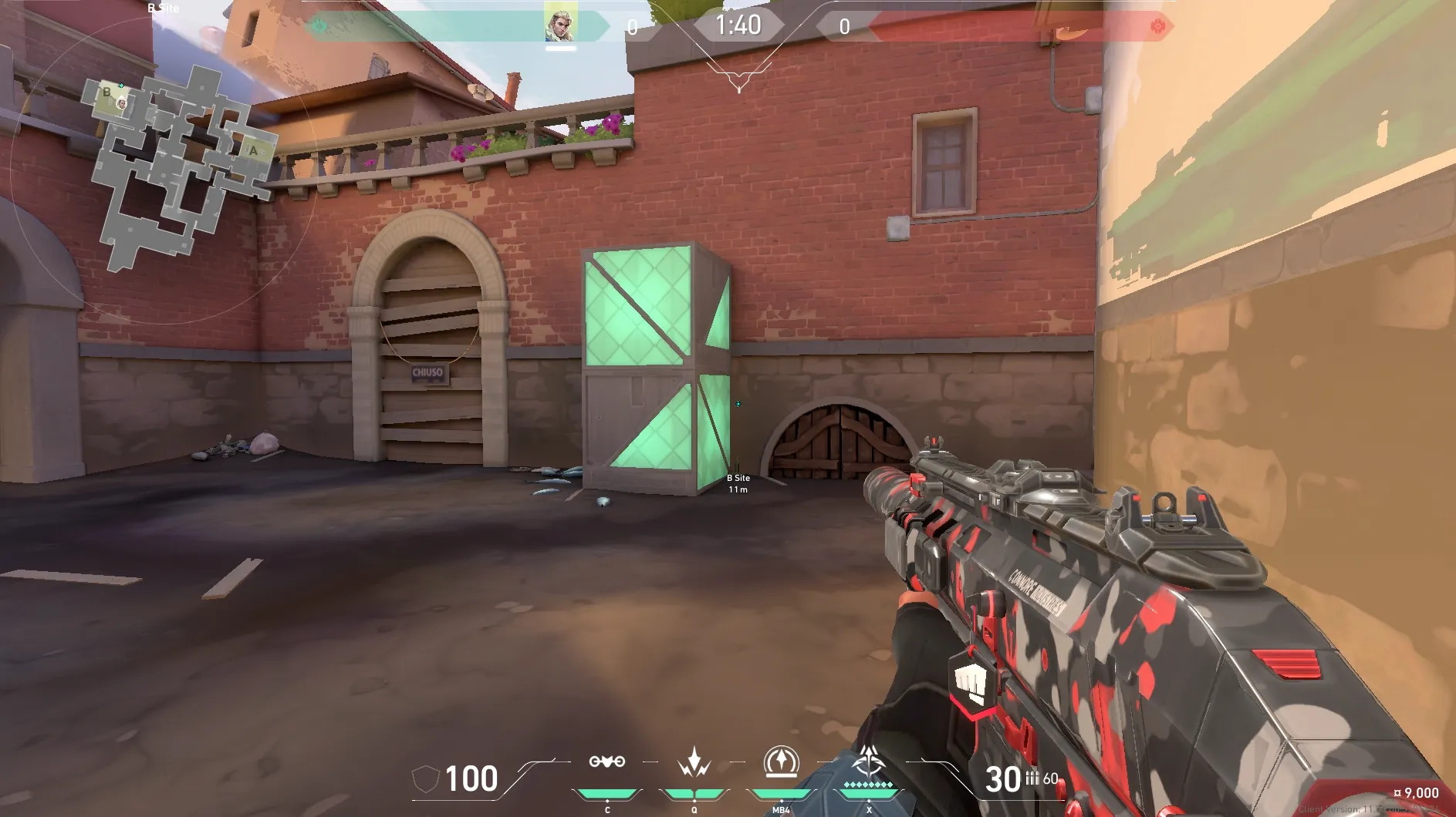 Sova Shock Bolt on Ascent Defense Site A — step 1 of 6: Position — where to stand