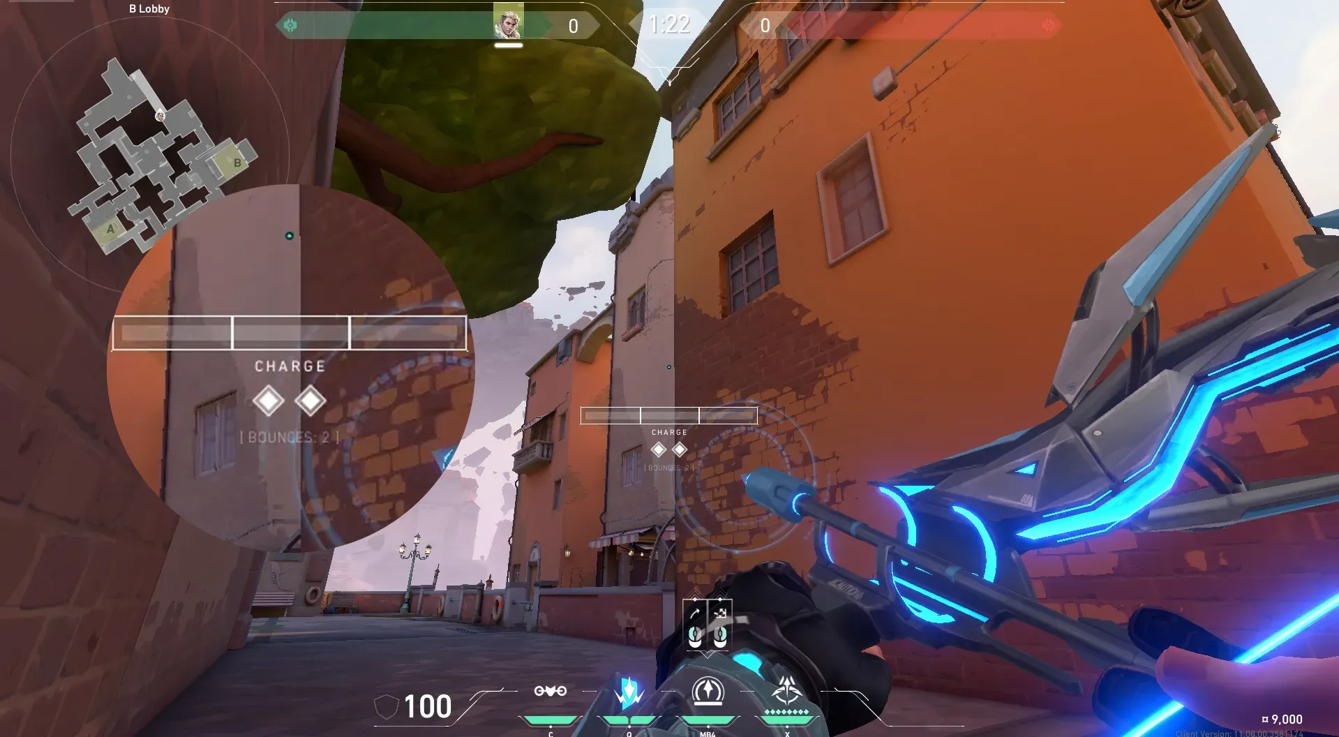 Sova Recon Bolt on Ascent Attack Site A — step 5 of 6: Aim — line up the shot
