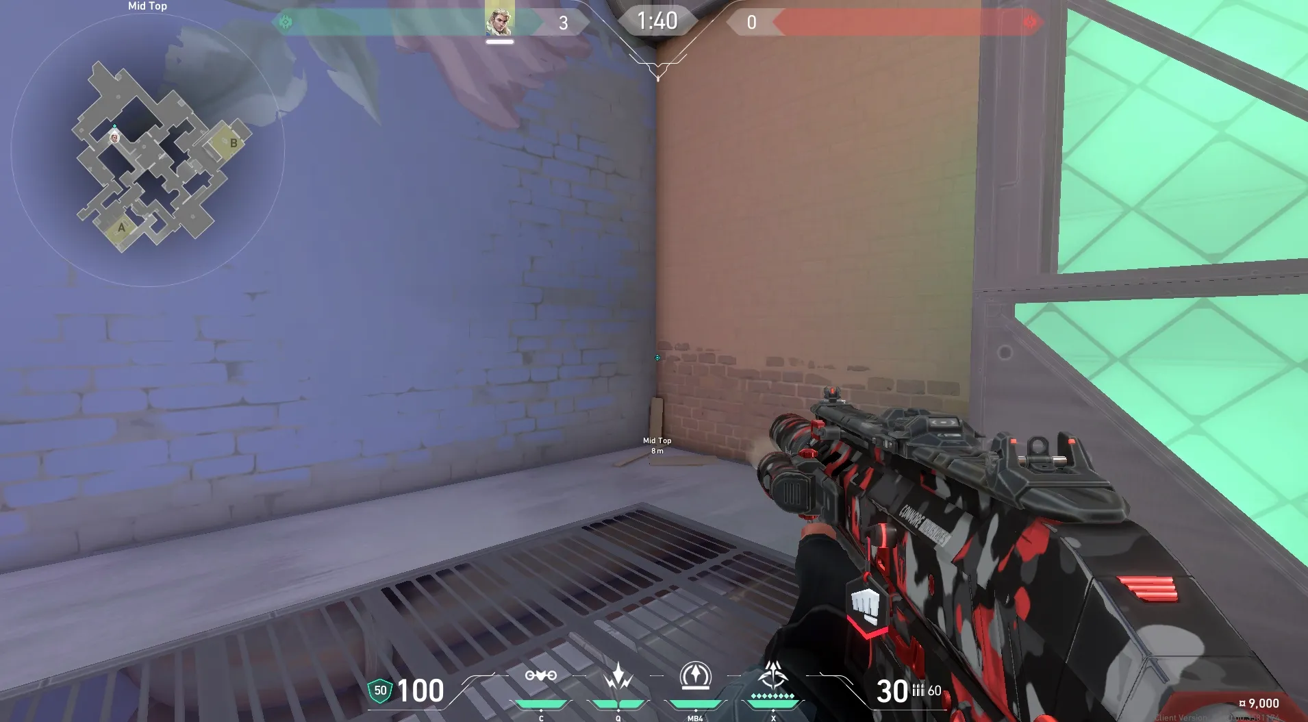 Sova Recon Bolt on Ascent Attack Site A — step 1 of 3: Position — where to stand