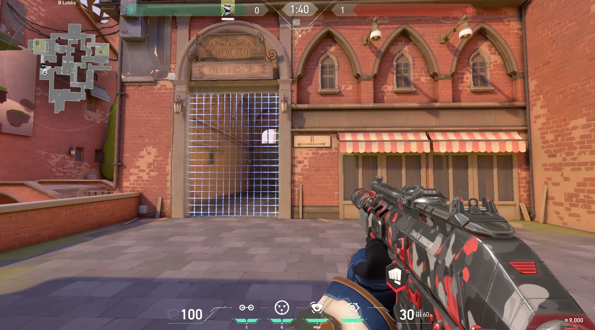 Sova Shock Bolt on Ascent Defense Site B — step 5 of 6: Aim — line up the shot