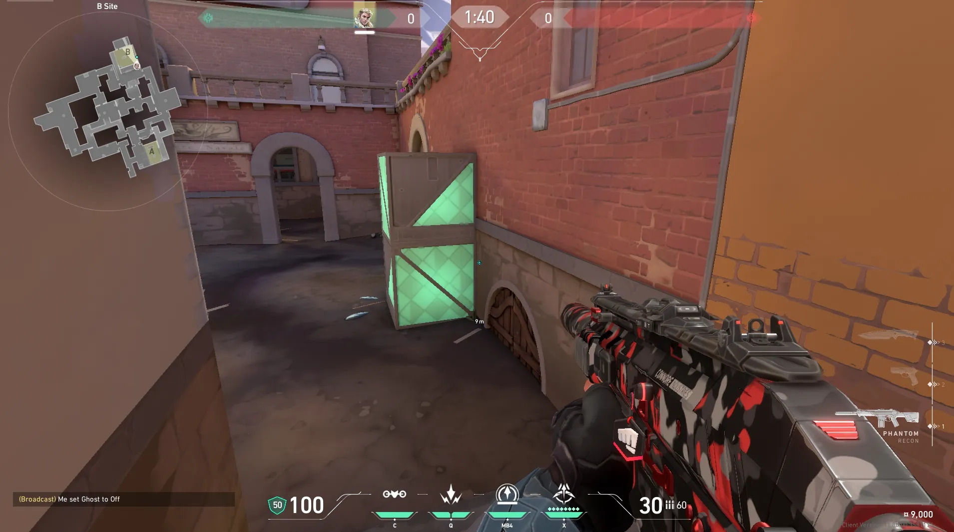 Sova Shock Bolt on Ascent Defense Site B — step 1 of 4: Position — where to stand
