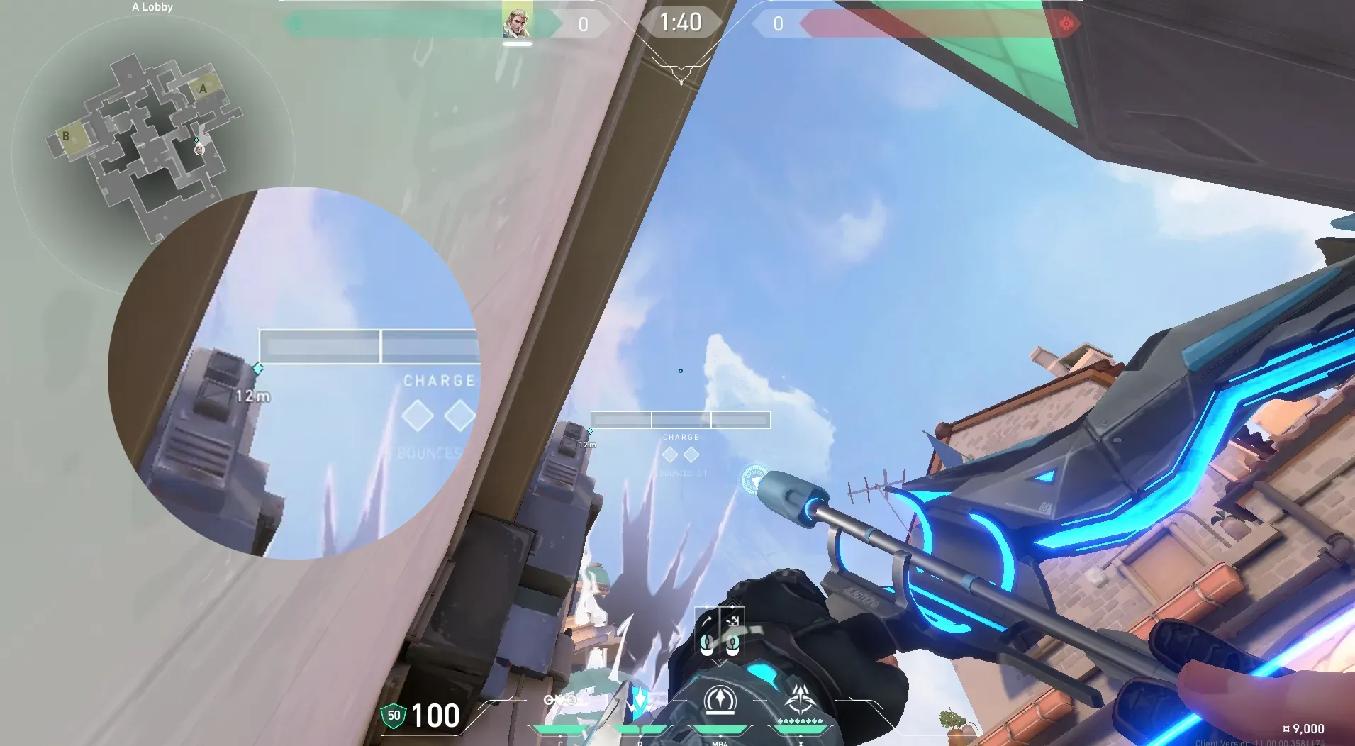 Sova Shock Bolt on Ascent Attack Site A — step 4 of 9: Aim — line up the shot
