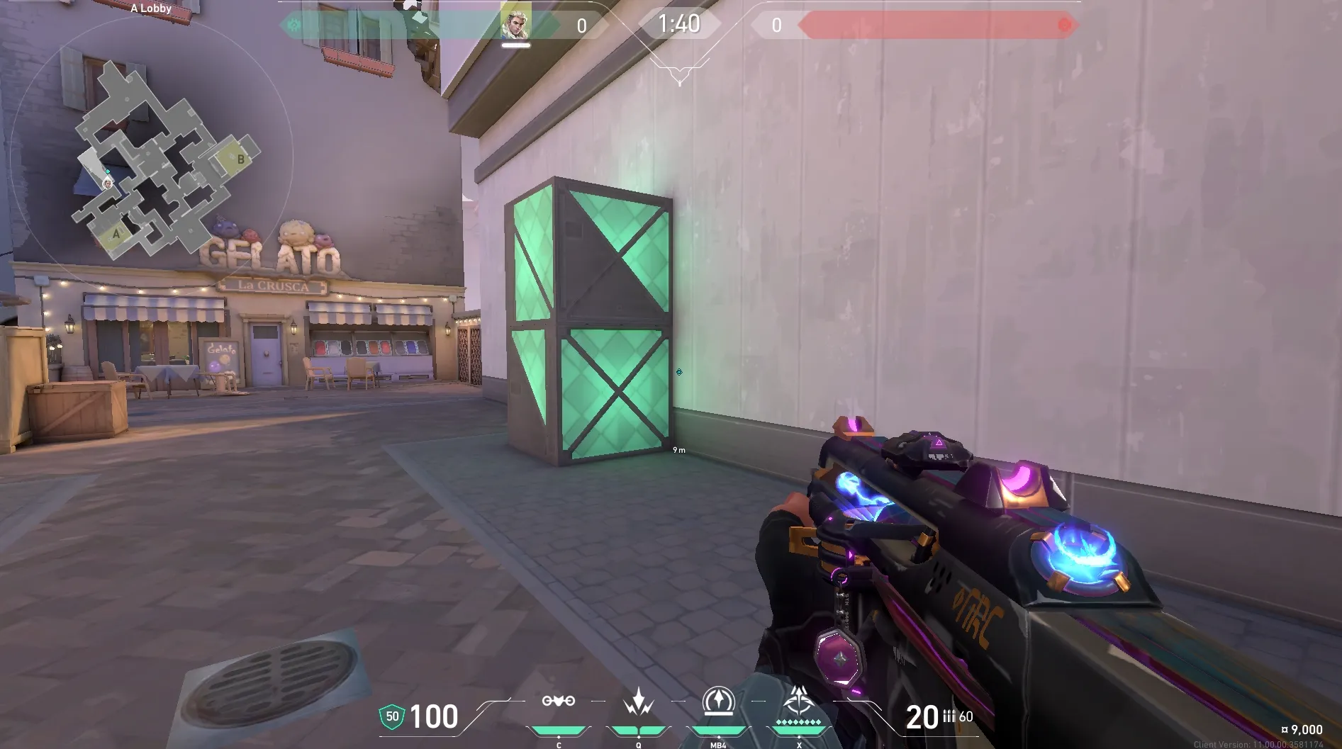 Sova Shock Bolt on Ascent Attack Site A — step 6 of 9: Aim — line up the shot
