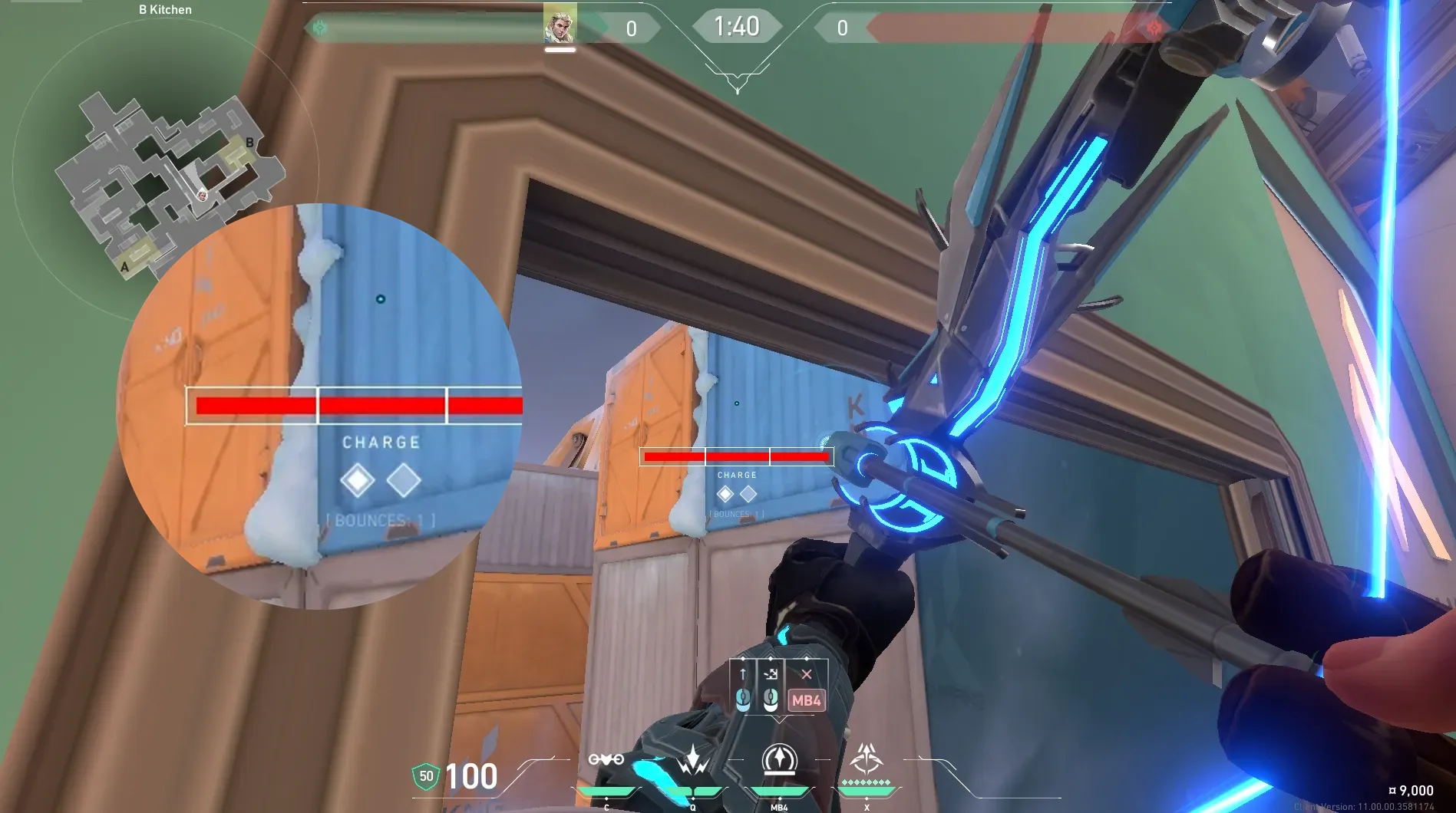 Sova Recon Bolt on Icebox Defense Mid — step 4 of 5: Aim — line up the shot