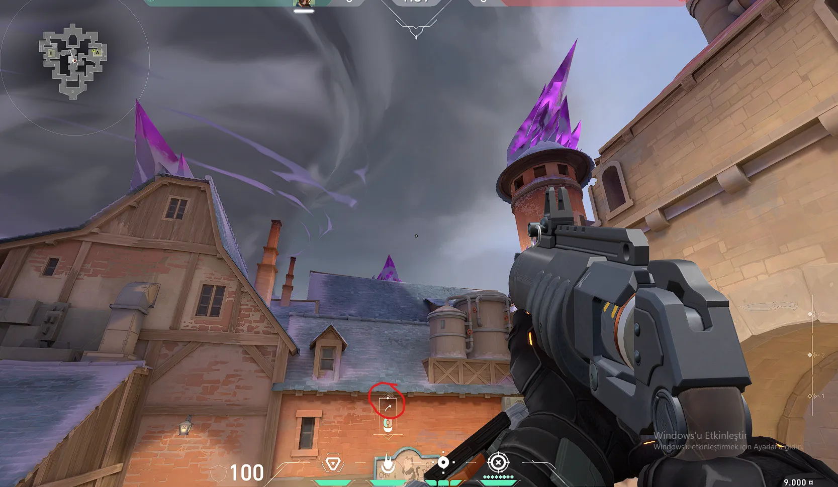 Brimstone Incendiary on Corrode Attack Site B — step 2 of 3: Aim — line up the shot