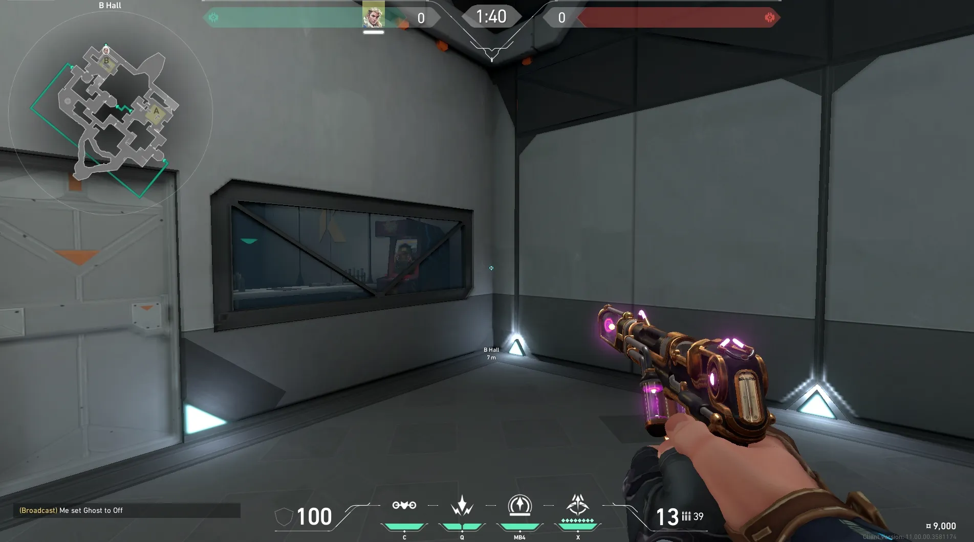 Sova Recon Bolt on Bind Defense Site B — step 1 of 4: Position — where to stand