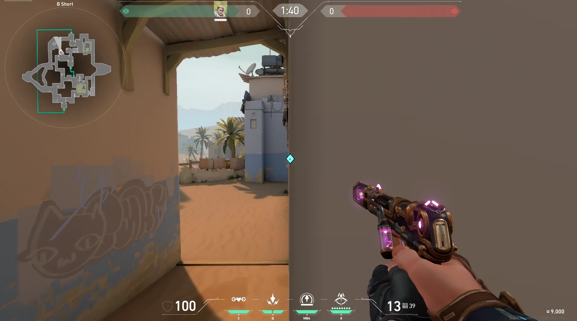 Sova Recon Bolt on Bind Attack Site B — step 1 of 5: Position — where to stand