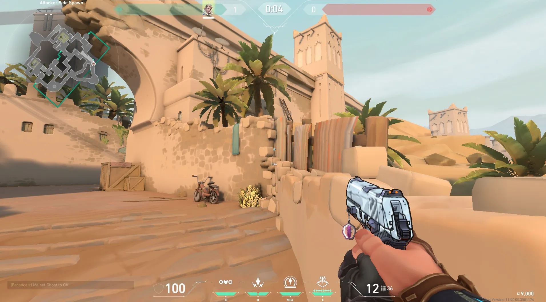 Sova Recon Bolt on Bind Attack Site B — step 1 of 5: Position — where to stand