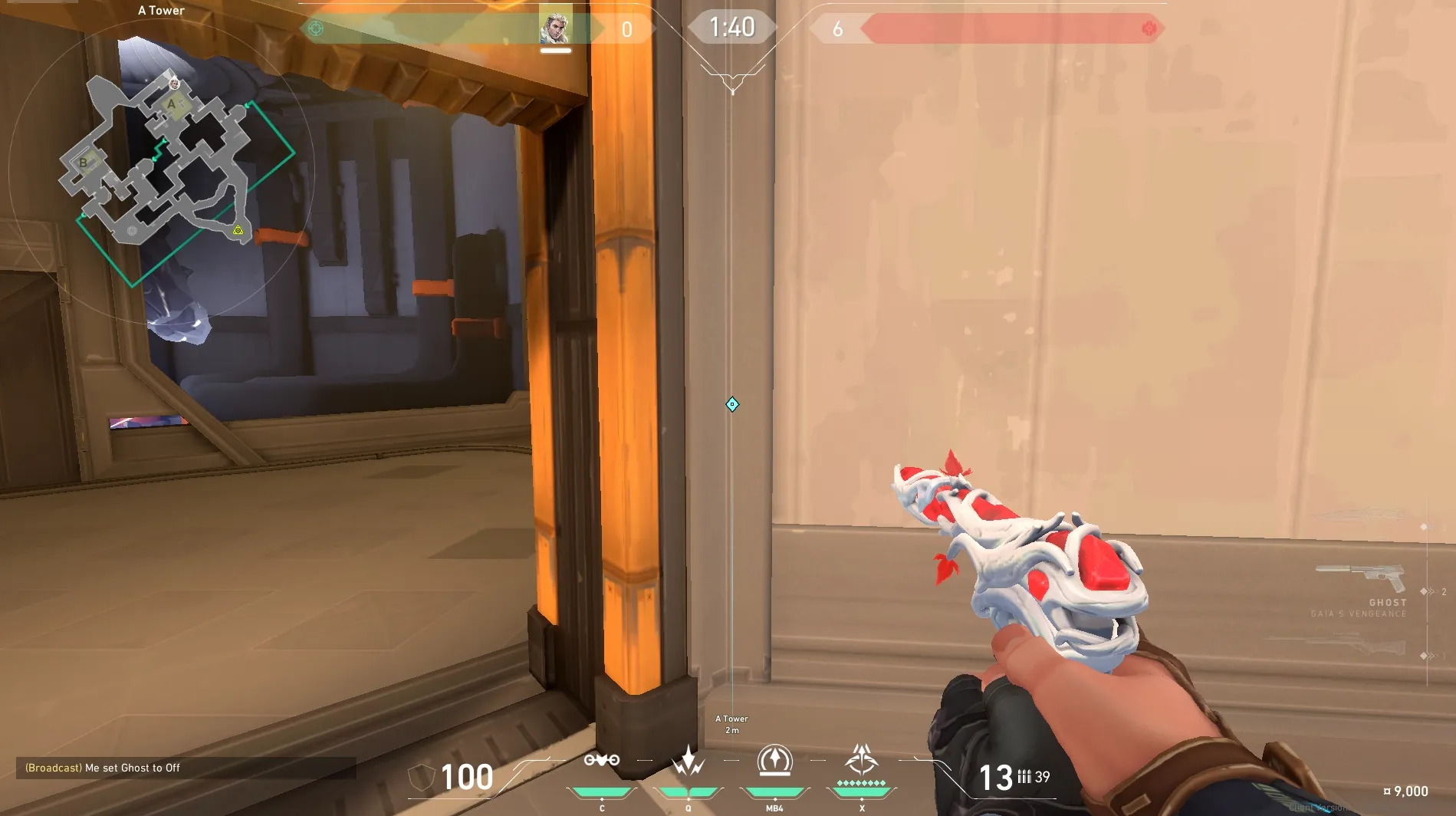 Sova Recon Bolt on Bind Defense Site A — step 1 of 5: Position — where to stand
