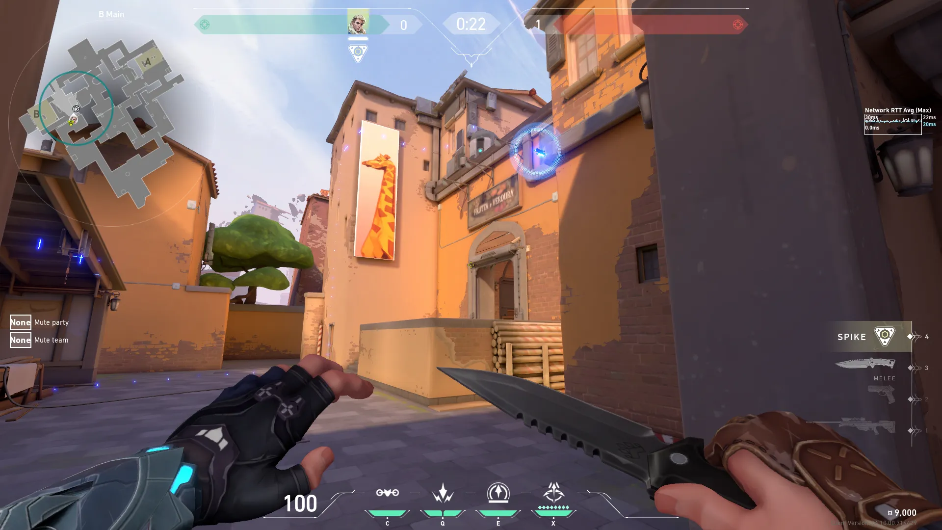 Sova Recon Bolt on Ascent Attack Site B — step 3 of 4: Aim — line up the shot