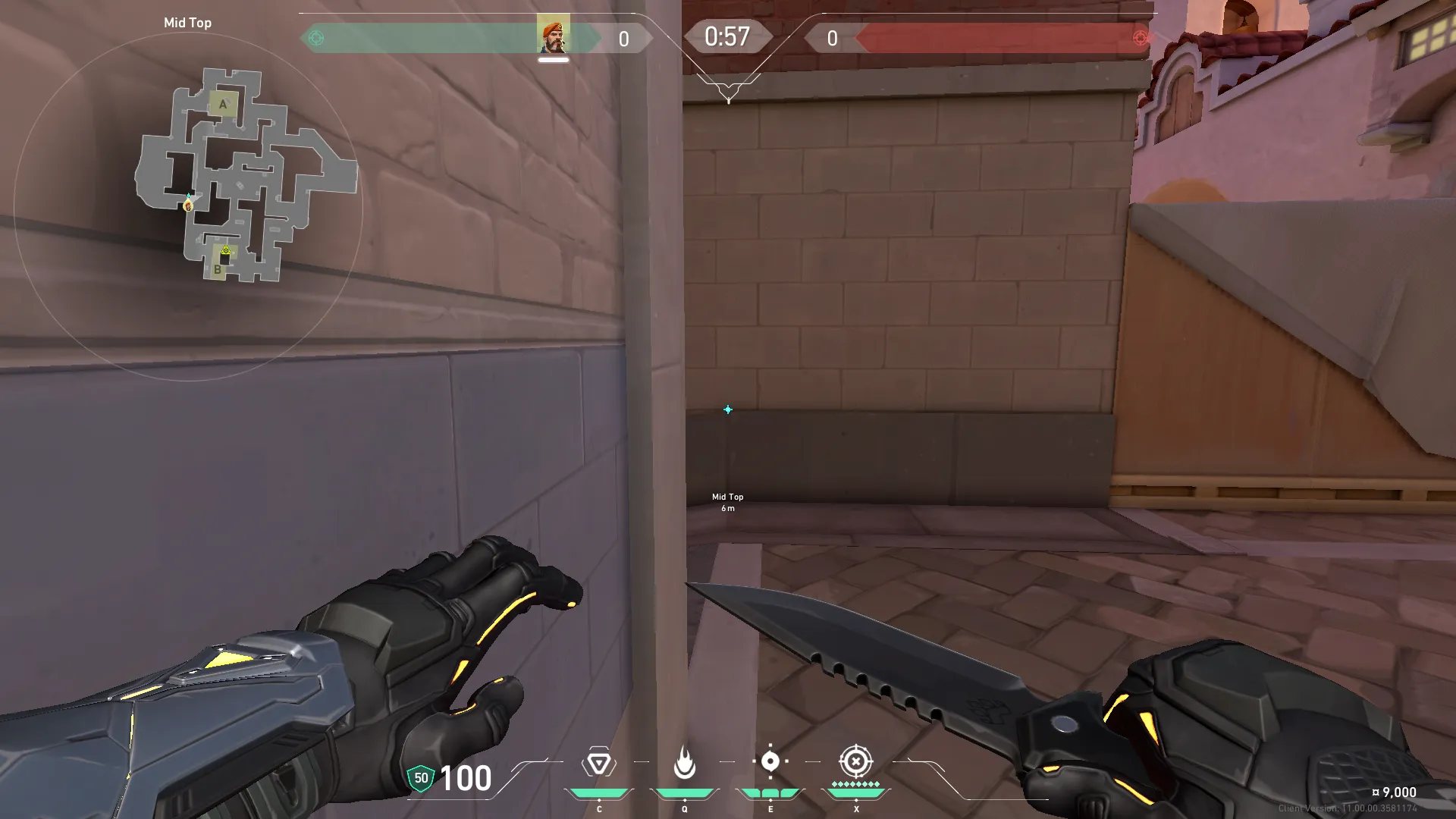 Brimstone Incendiary on Sunset Attack Site B — step 1 of 3: Position — where to stand