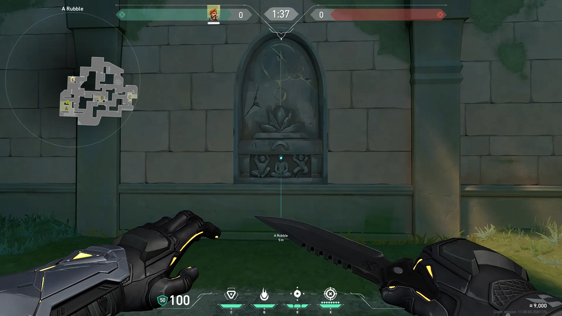 Brimstone Incendiary on Lotus Attack Site A — step 1 of 3: Position — where to stand