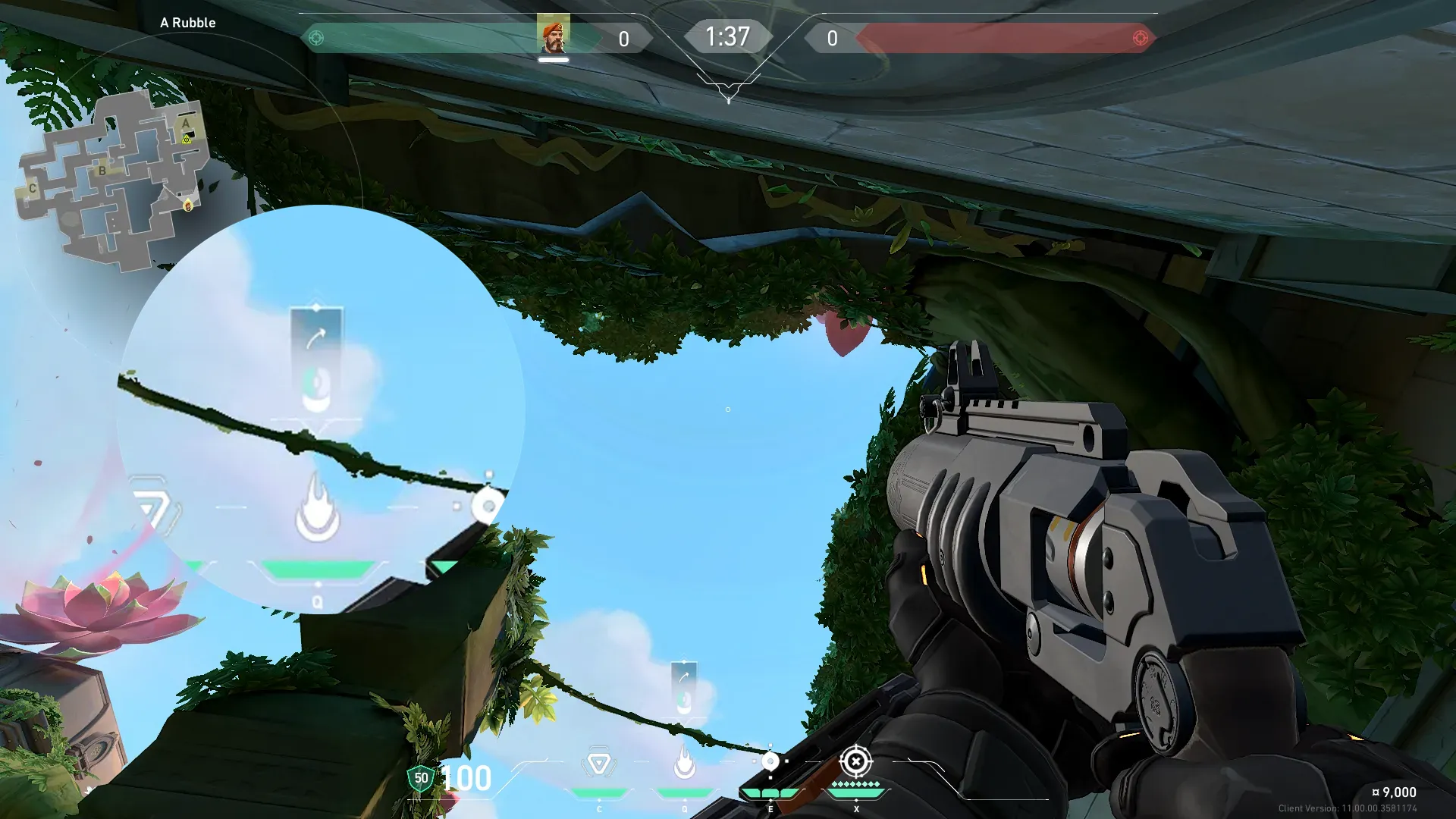 Brimstone Incendiary on Lotus Attack Site A — step 2 of 3: Aim — line up the shot