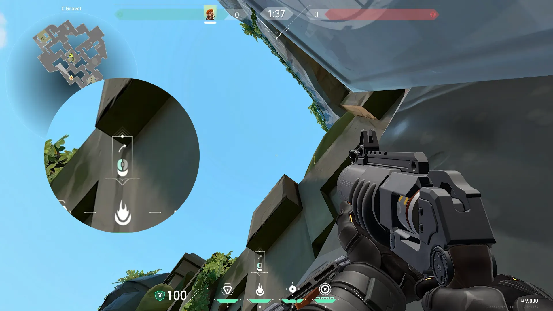 Brimstone Incendiary on Lotus Attack Site B — step 2 of 3: Aim — line up the shot