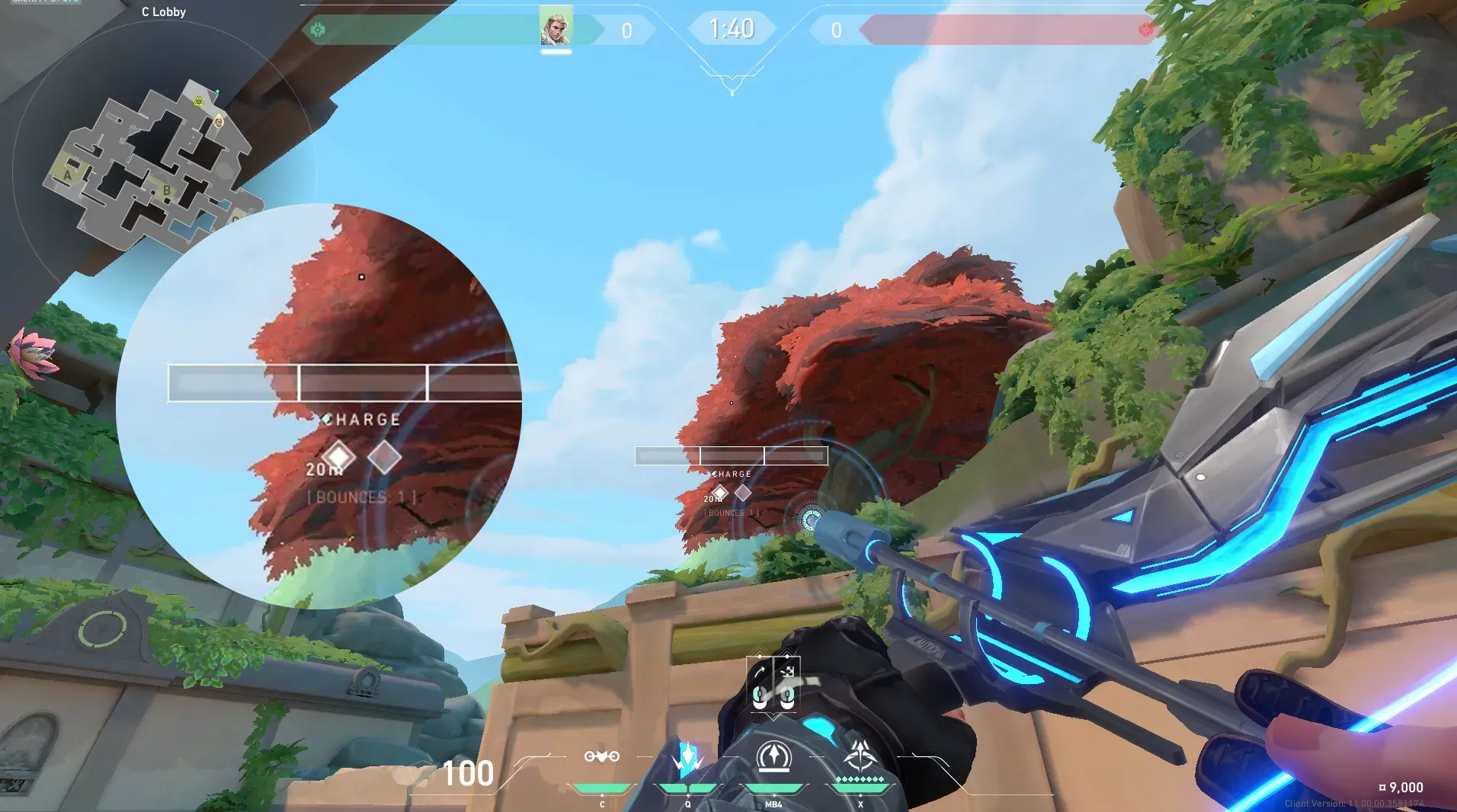 Sova Recon Bolt on Lotus Attack Site A — step 5 of 6: Aim — line up the shot