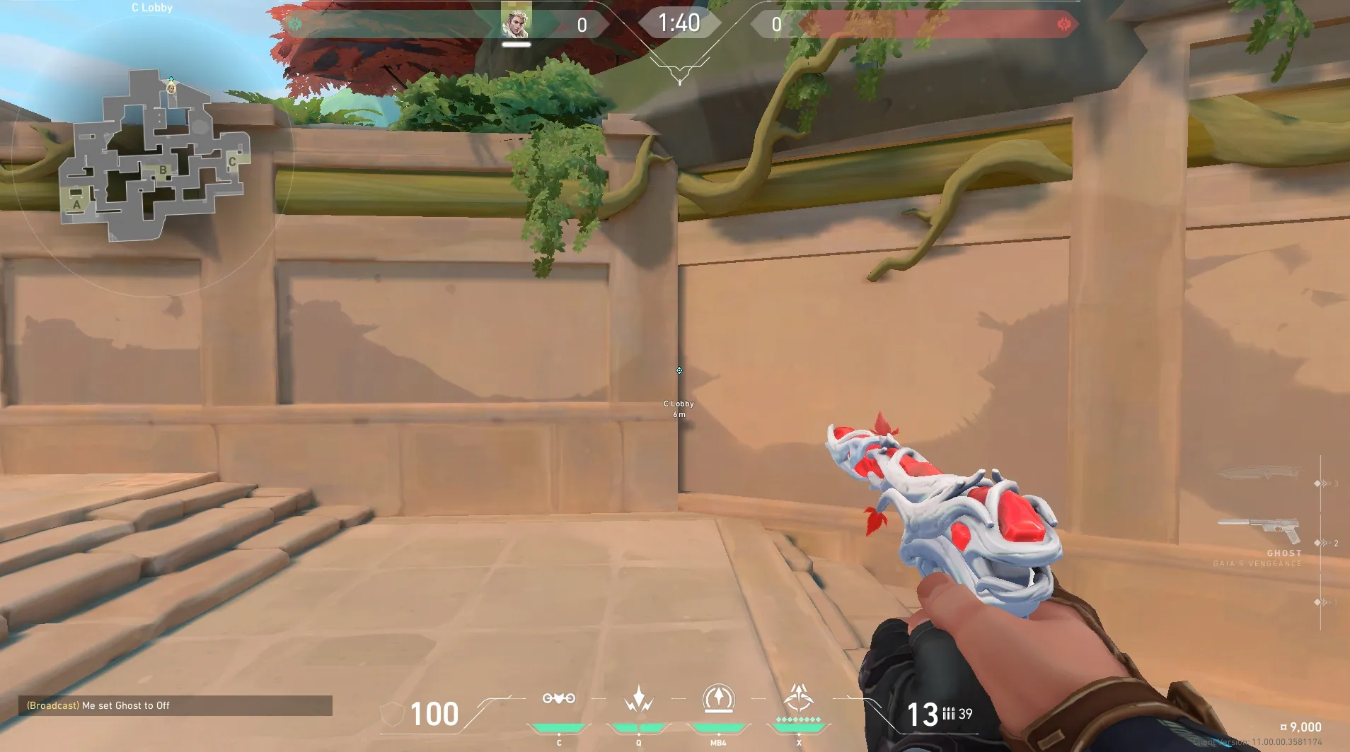 C Lobby to A Site (fake A) #2 — Sova lineup on Lotus
