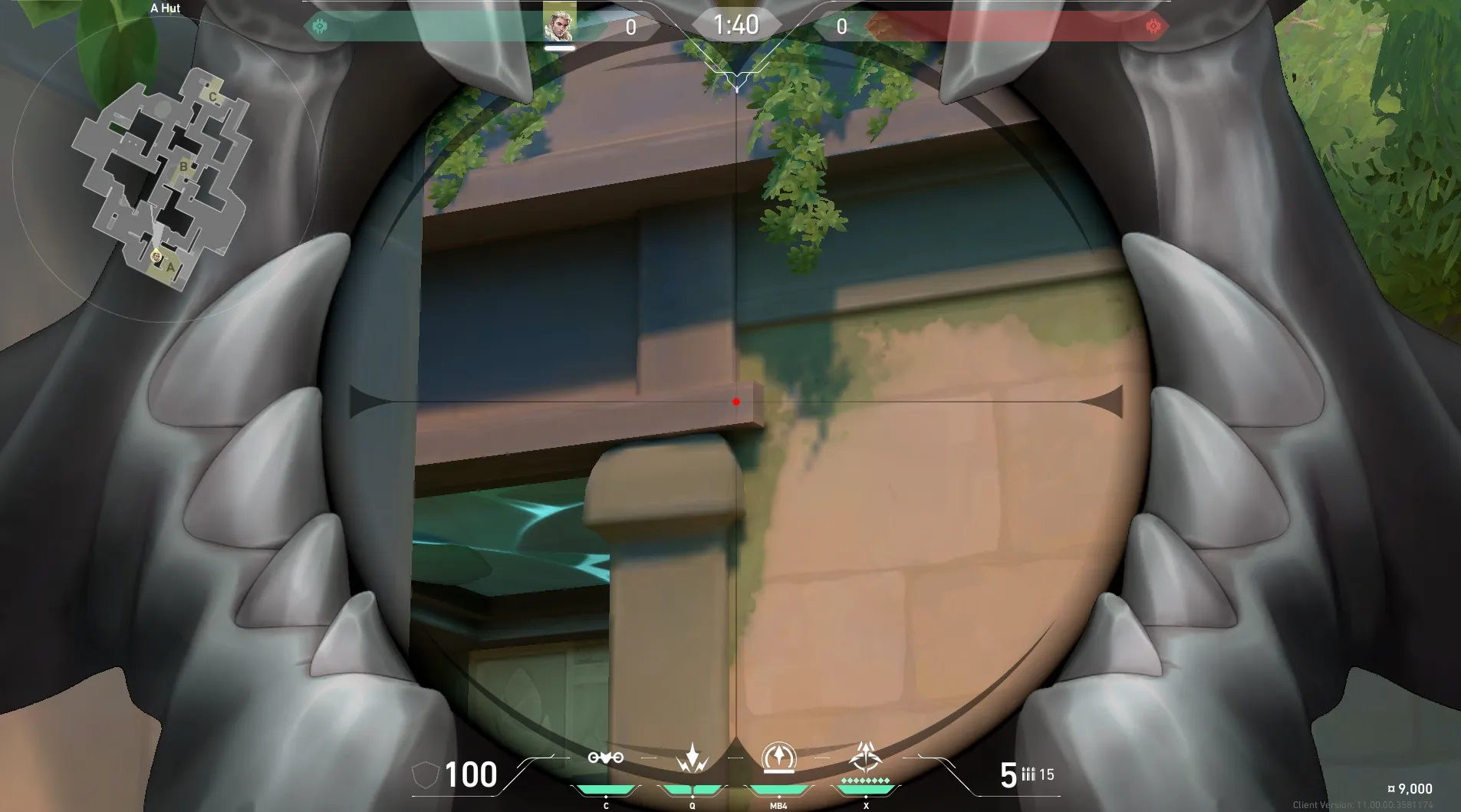 Sova Recon Bolt on Lotus Defense Site B — step 3 of 5: Aim — line up the shot