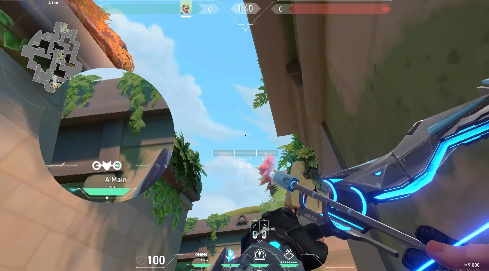 Sova Recon Bolt on Lotus Defense Site B — step 4 of 5: Aim — line up the shot