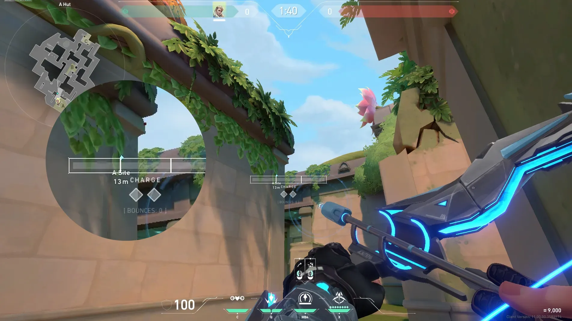 Sova Recon Bolt on Lotus Defense Site A — step 4 of 5: Aim — line up the shot
