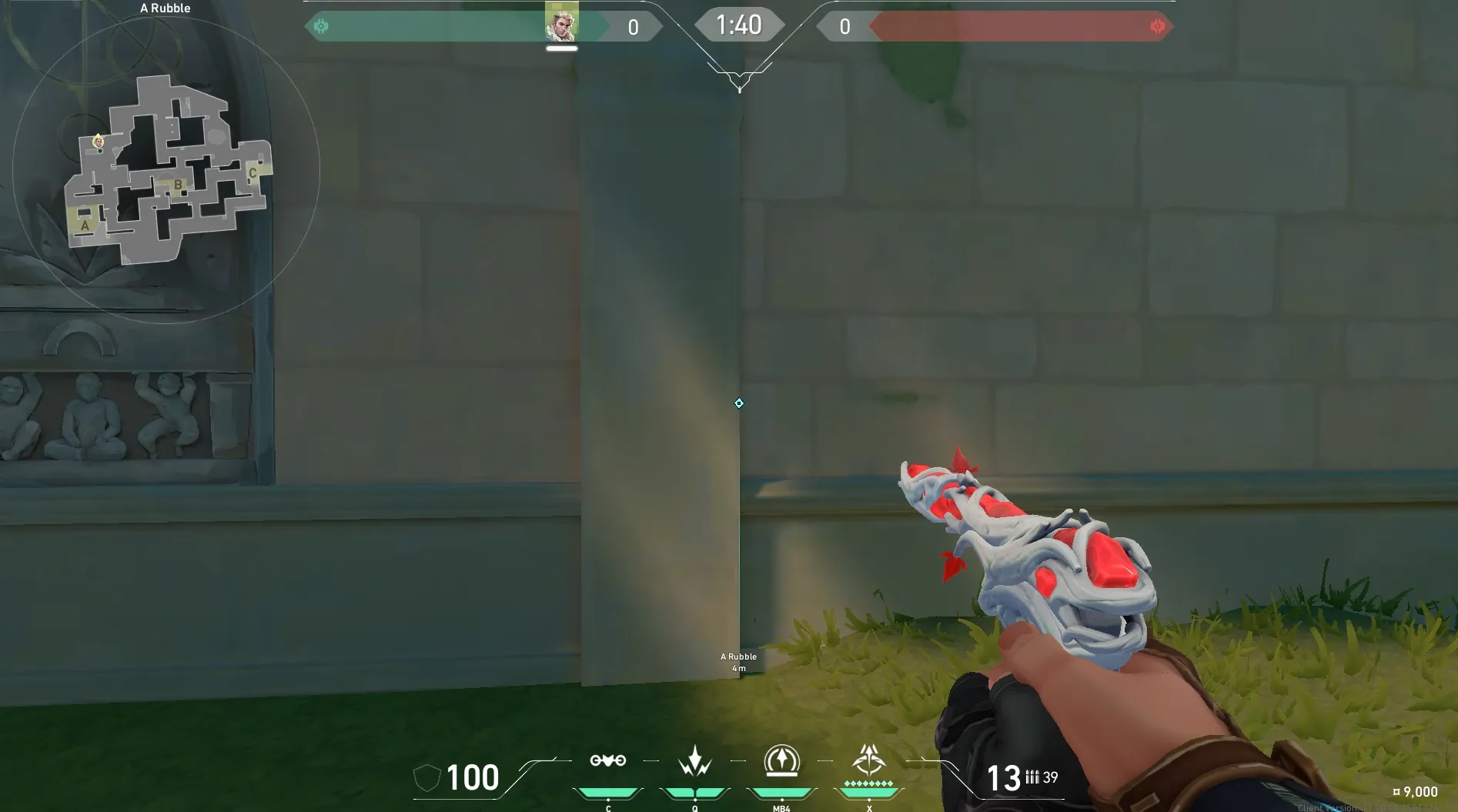 Sova Recon Bolt on Lotus Attack Site A — step 2 of 7: Aim — line up the shot