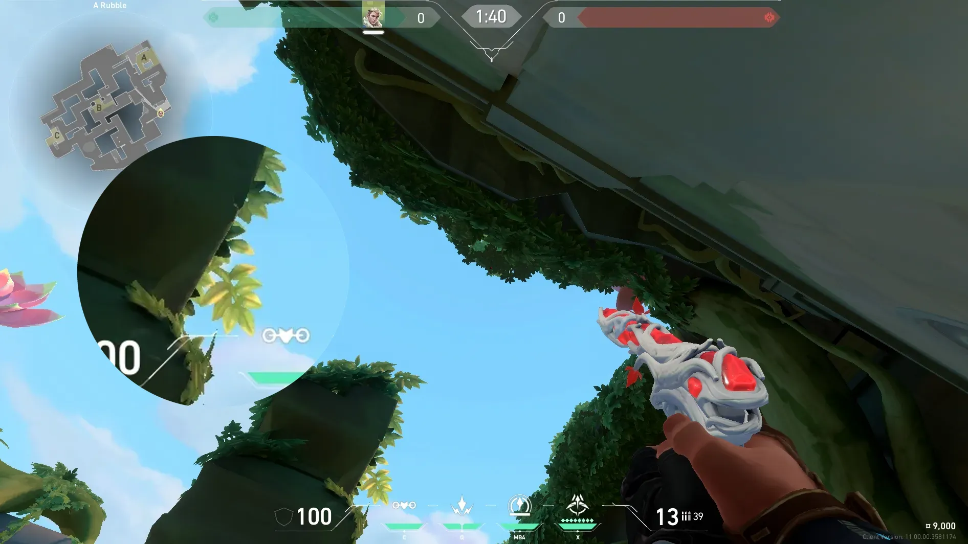 Sova Recon Bolt on Lotus Attack Site A — step 5 of 7: Aim — line up the shot