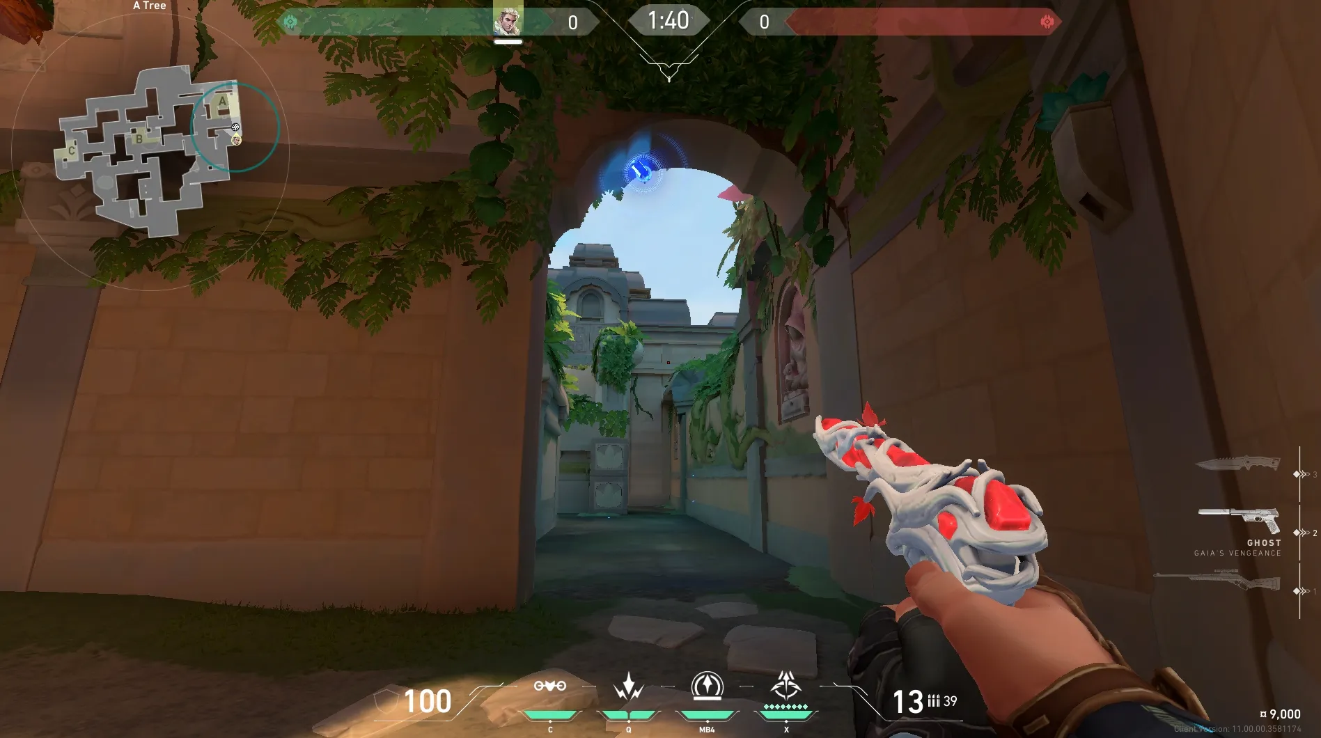 Sova Recon Bolt on Lotus Attack Site A — step 6 of 7: Aim — line up the shot