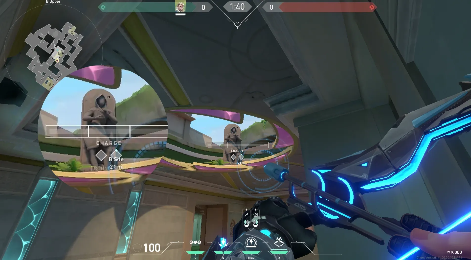 Sova Recon Bolt on Lotus Defense Site A — step 4 of 5: Aim — line up the shot