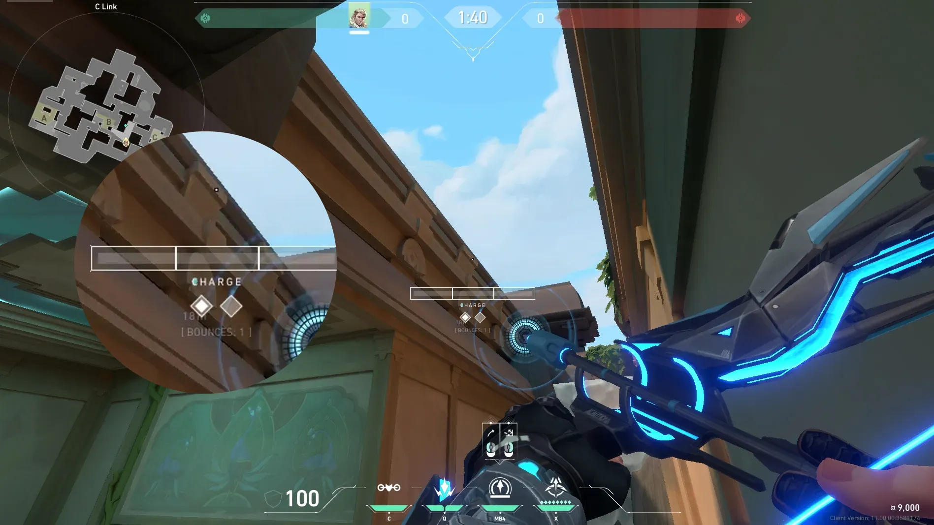 Sova Recon Bolt on Lotus Defense Site C — step 4 of 5: Aim — line up the shot