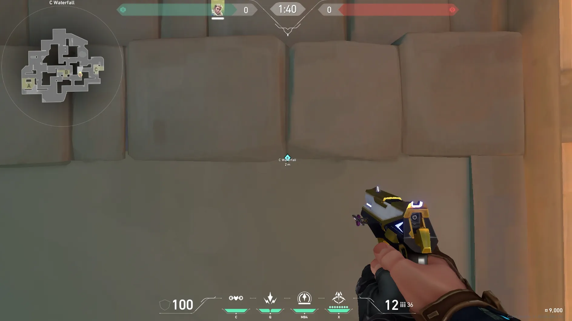 Sova Recon Bolt on Lotus Defense Site C — step 2 of 6: Aim — line up the shot