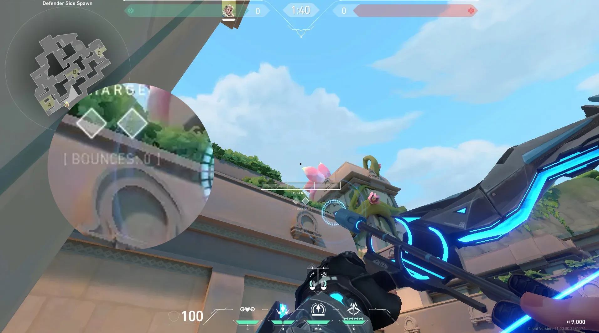 Sova Recon Bolt on Lotus Defense Site B — step 5 of 6: Aim — line up the shot