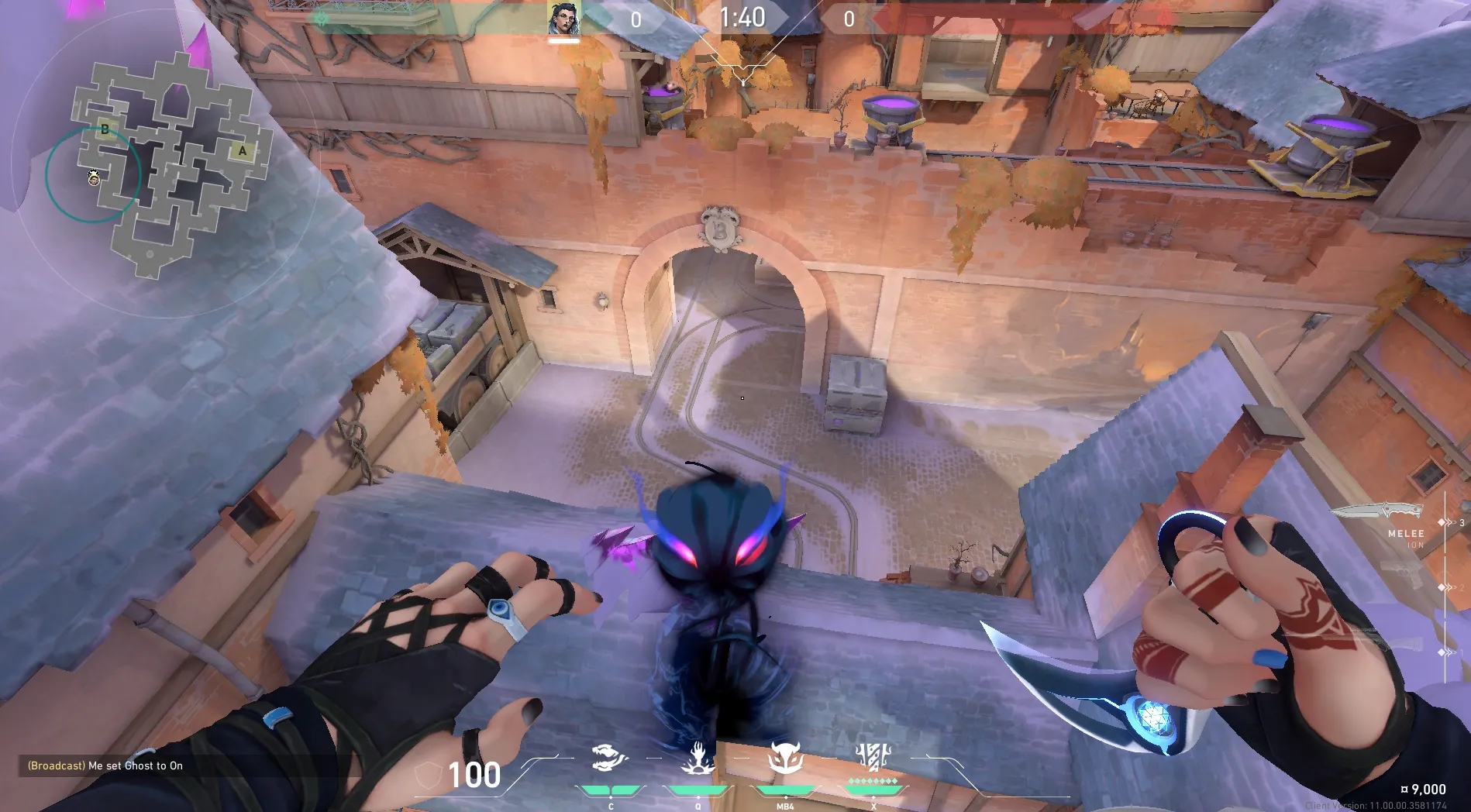 Fade Haunt on Corrode Attack Site B — step 5 of 6: Aim — line up the shot