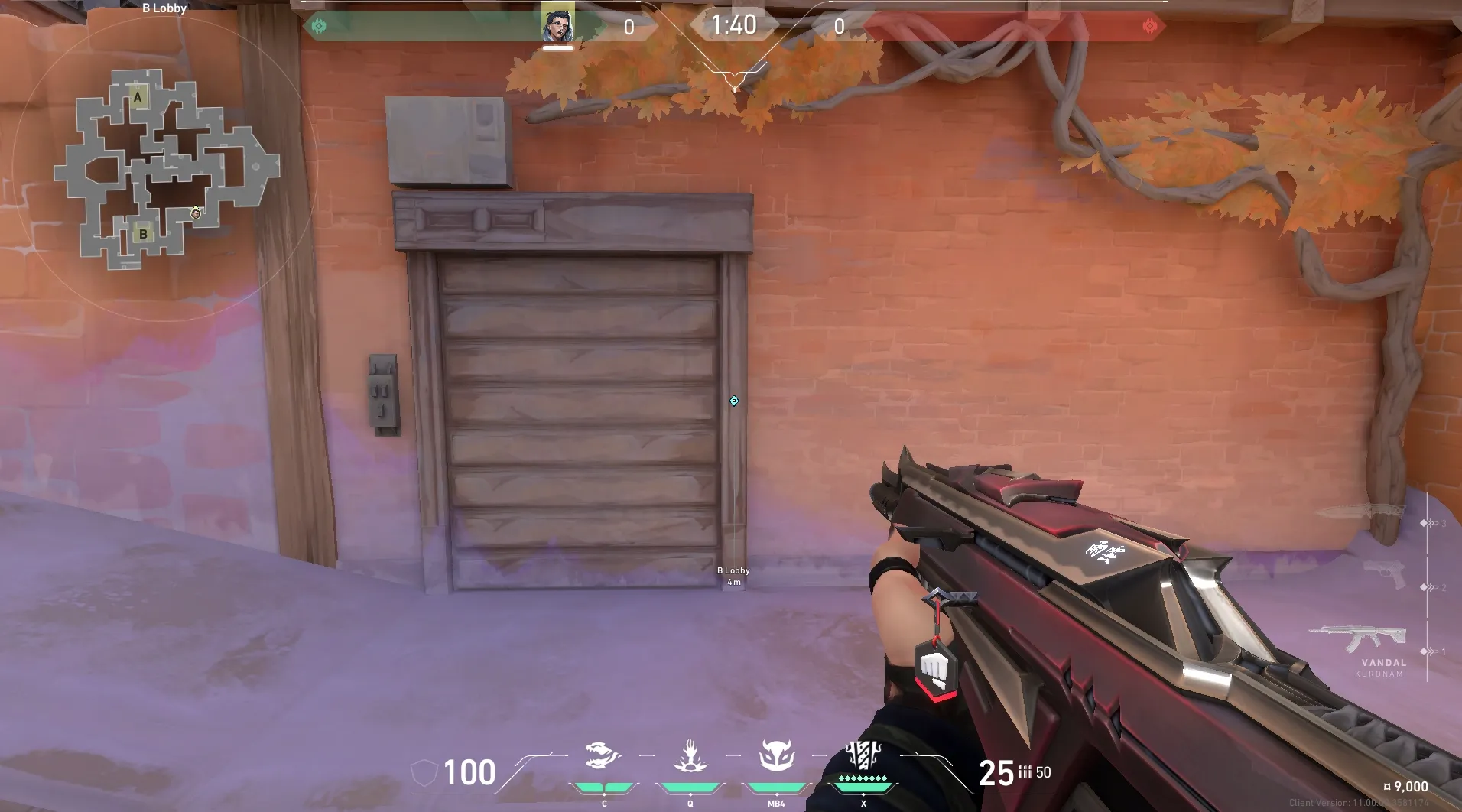 Fade Haunt on Corrode Attack Site B — step 2 of 6: Aim — line up the shot
