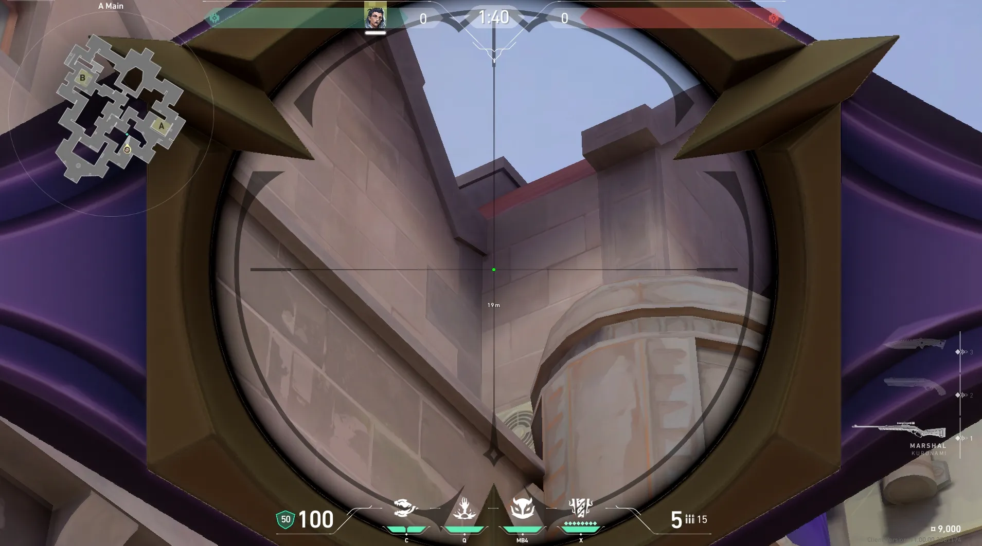Fade Haunt on Corrode Attack Site A — step 4 of 8: Aim — line up the shot