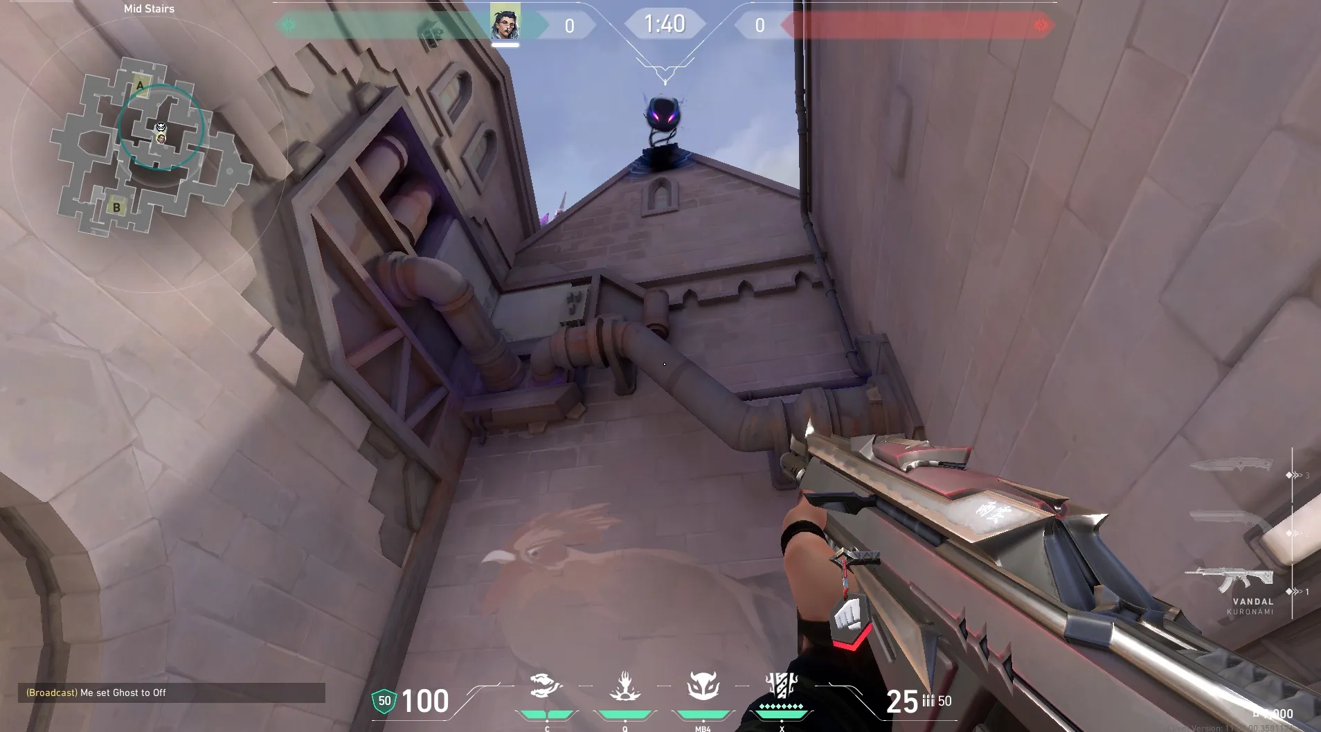Fade Haunt on Corrode Attack Site A — step 5 of 8: Aim — line up the shot