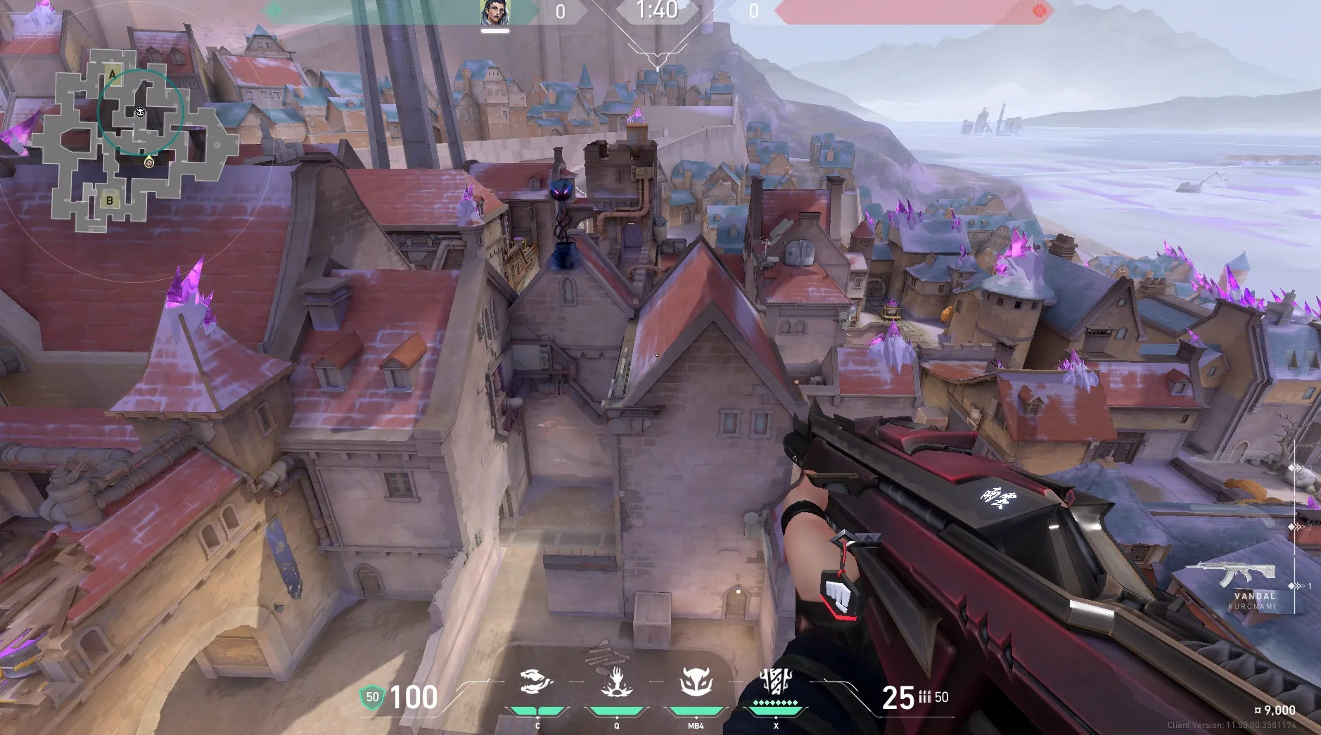 Fade Haunt on Corrode Attack Site A — step 7 of 8: Aim — line up the shot