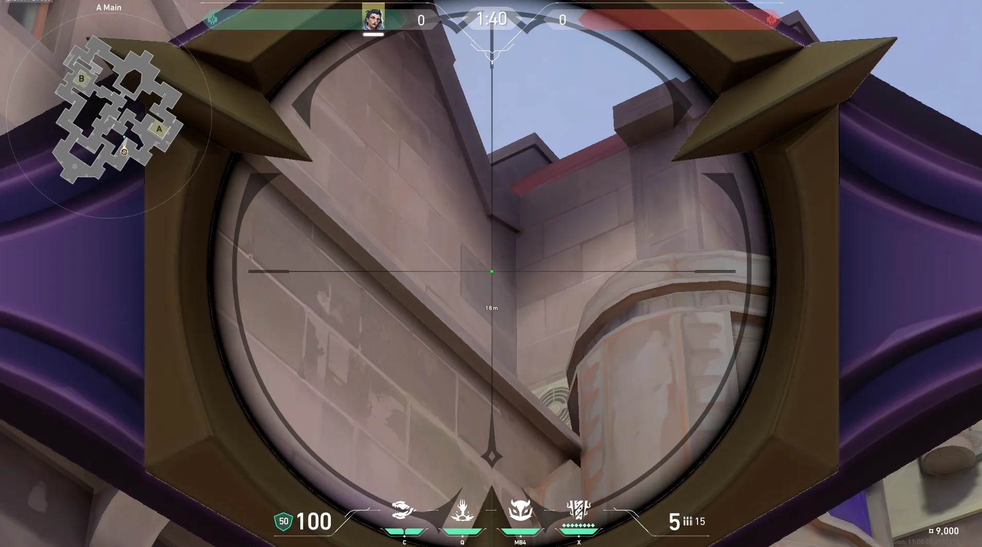 Fade Haunt on Corrode Attack Site A — step 4 of 6: Aim — line up the shot
