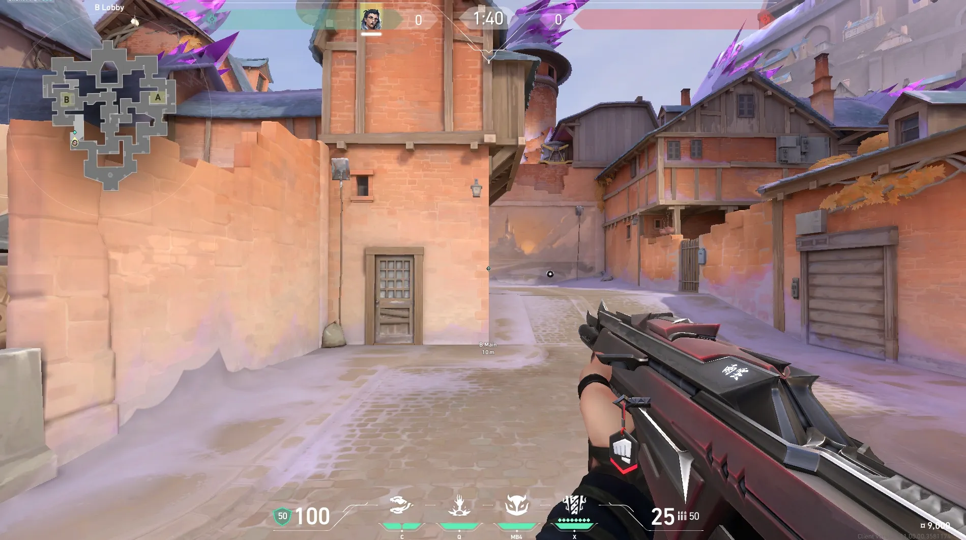 B Lobby to Mid Stairs #1 — Fade lineup on Corrode