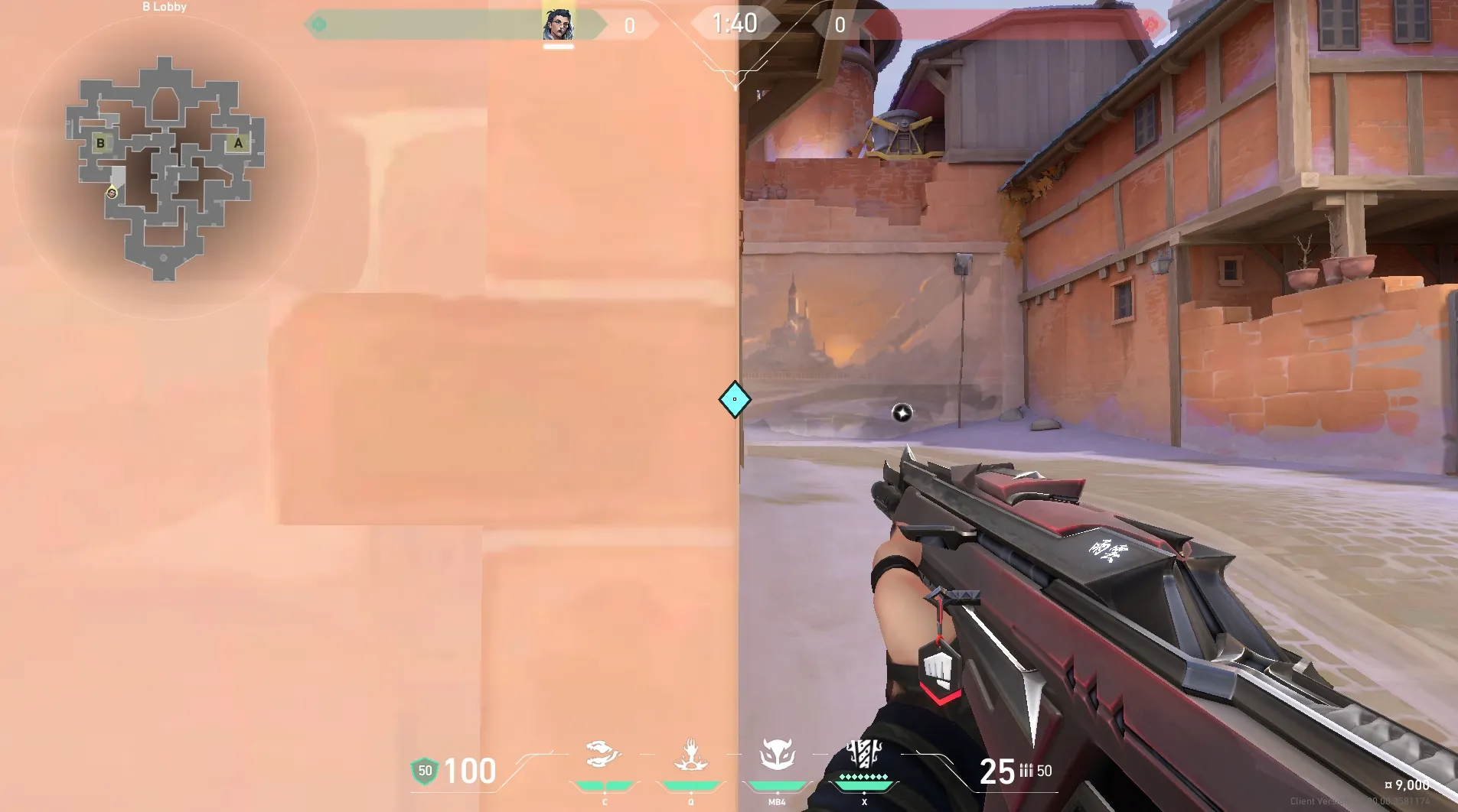 Fade Haunt on Corrode Attack Mid — step 2 of 6: Aim — line up the shot