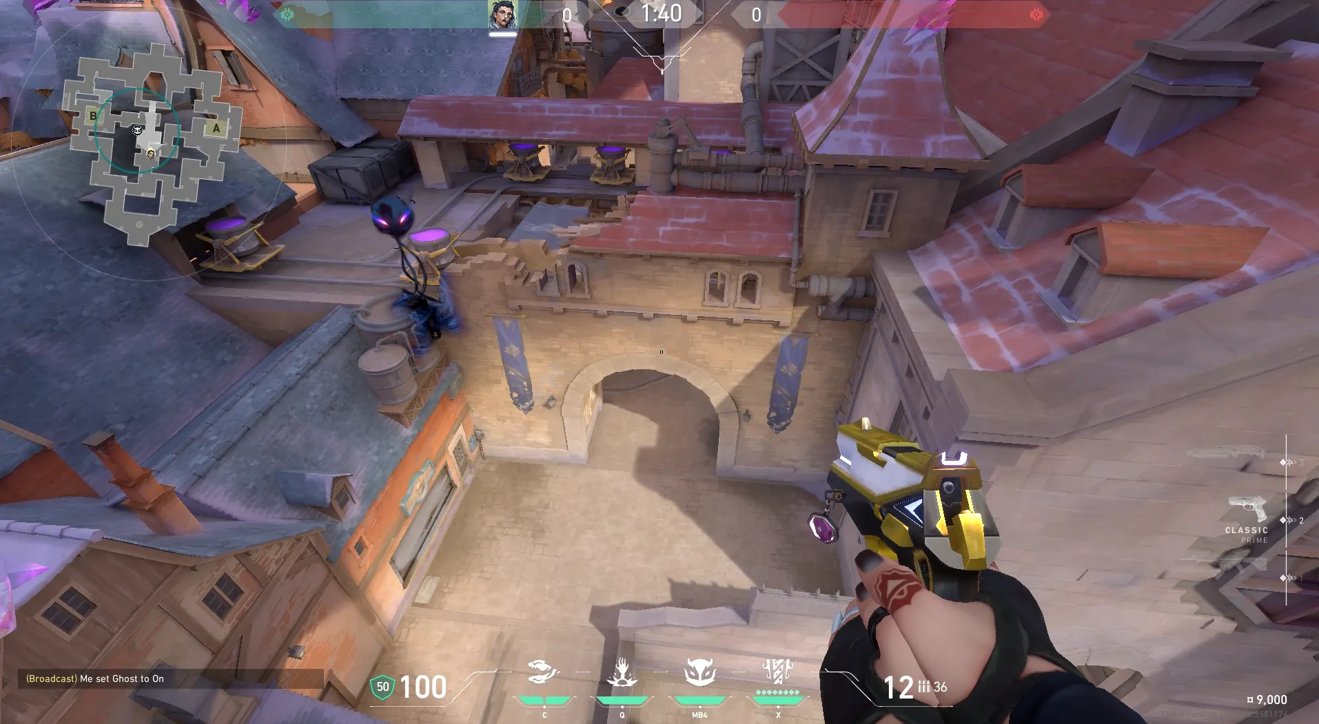 Fade Haunt on Corrode Attack Mid — step 5 of 6: Aim — line up the shot