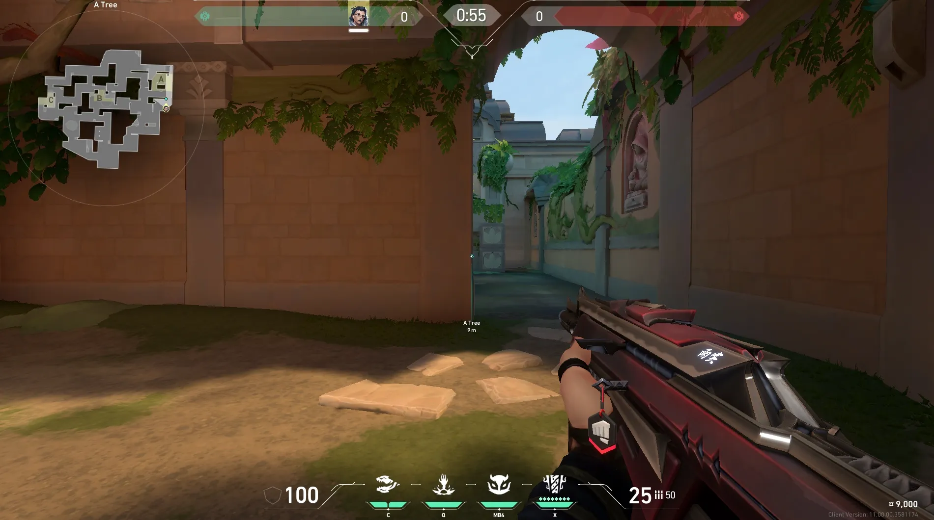 Fade Haunt on Lotus Attack Site A — step 1 of 7: Position — where to stand