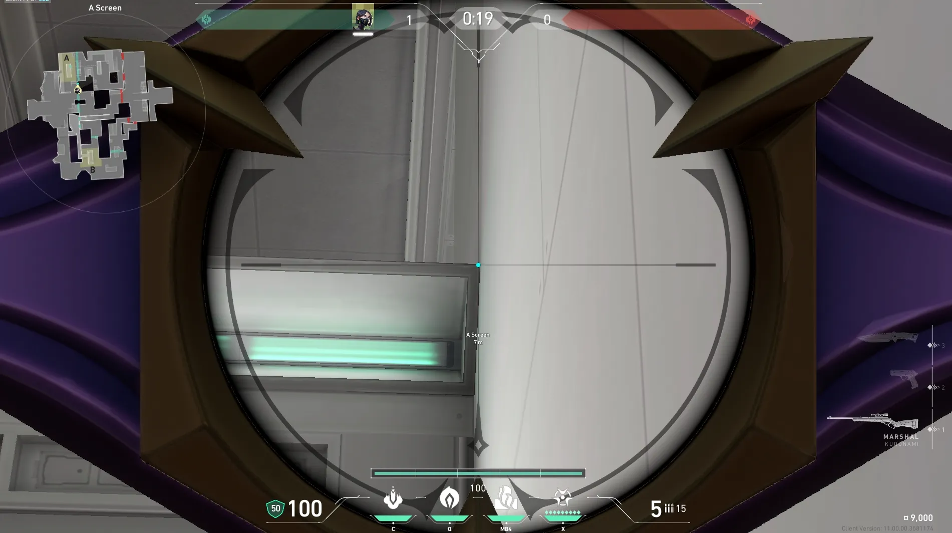 Viper Toxic Screen on Icebox Defense Site A — step 4 of 6: Aim — line up the shot