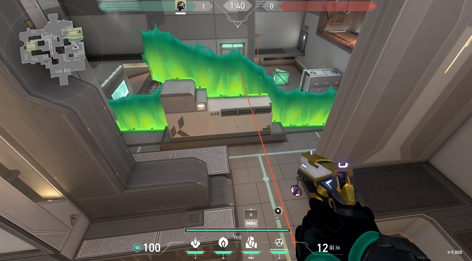 Viper Toxic Screen on Icebox Defense Site A — step 5 of 6: Aim — line up the shot